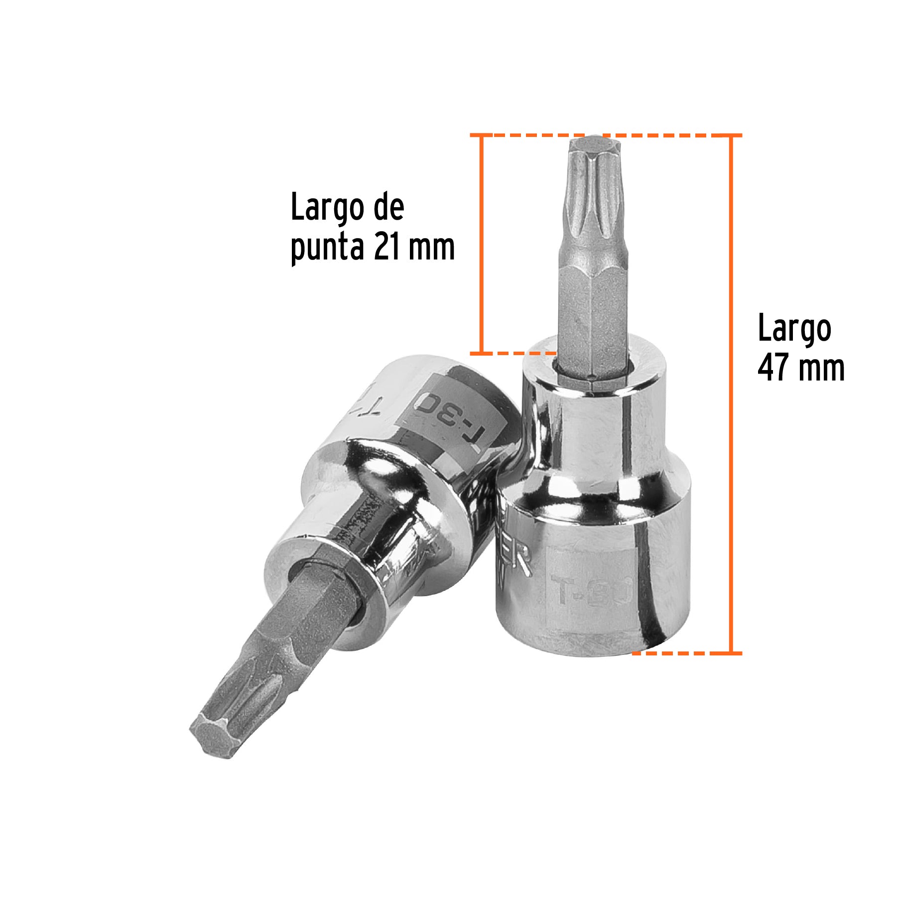 Dados punta torx, cuadro 3/8", t-30