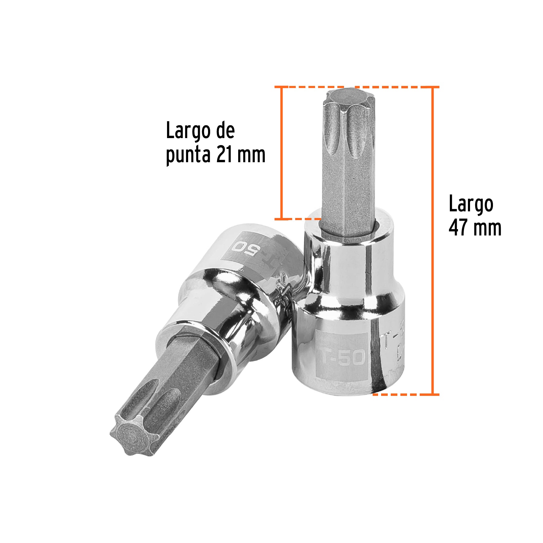 Dados punta torx, cuadro 3/8", t-50