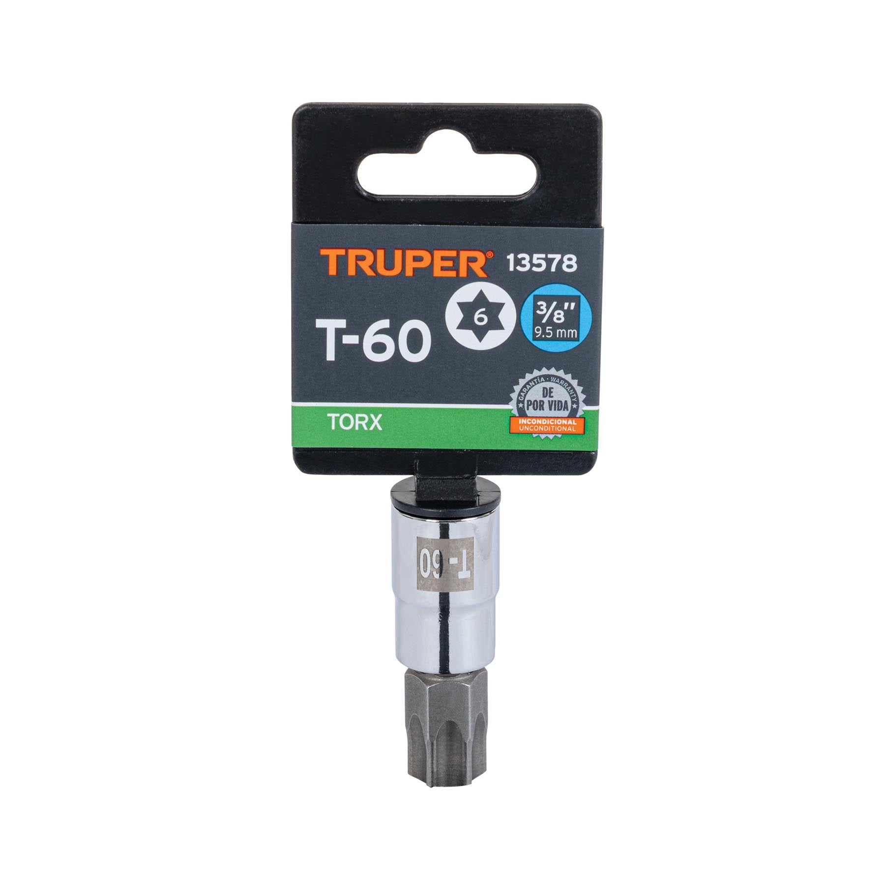 Dados punta torx, cuadro 3/8", t-60