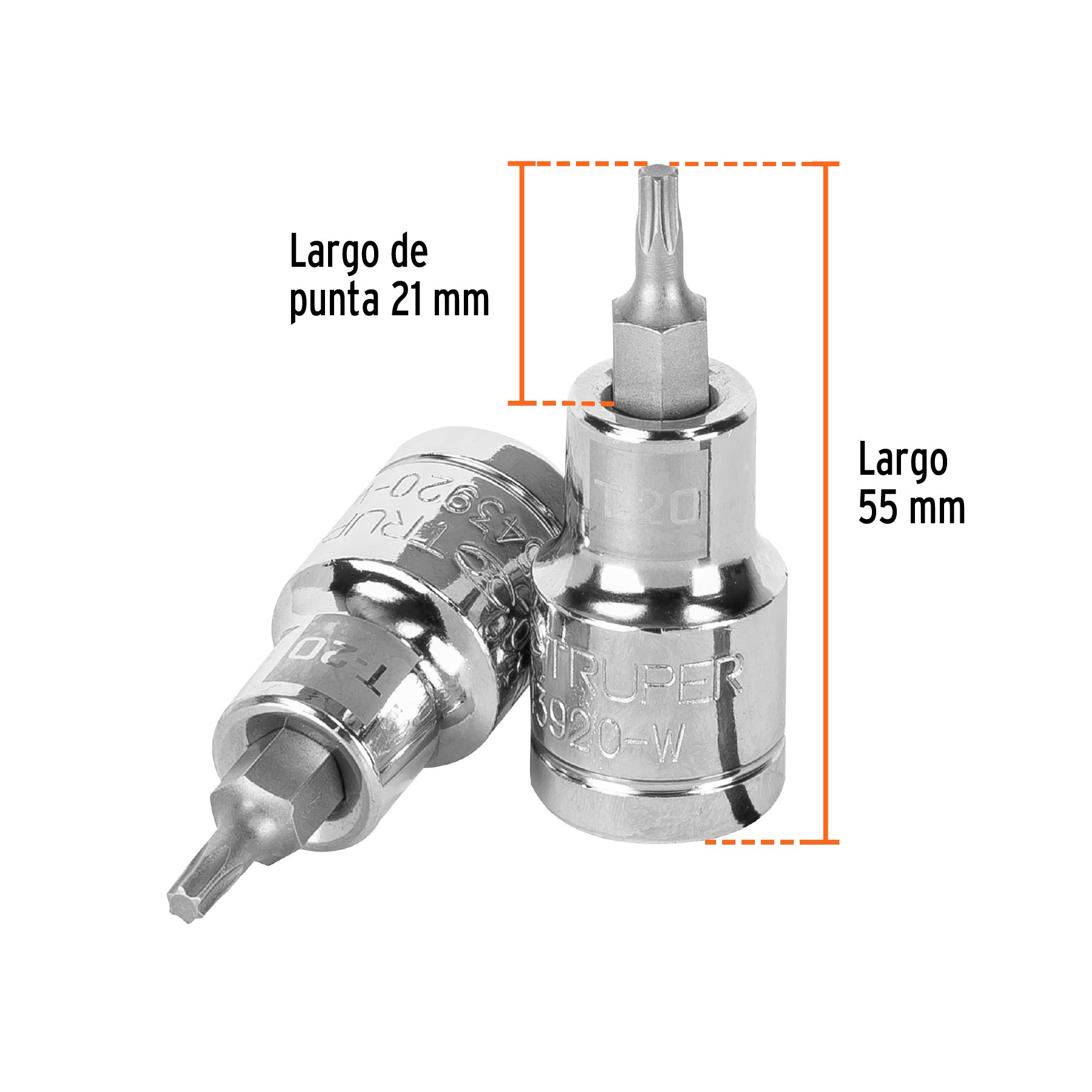 Dado punta torx, cuadro 1/2", t-20