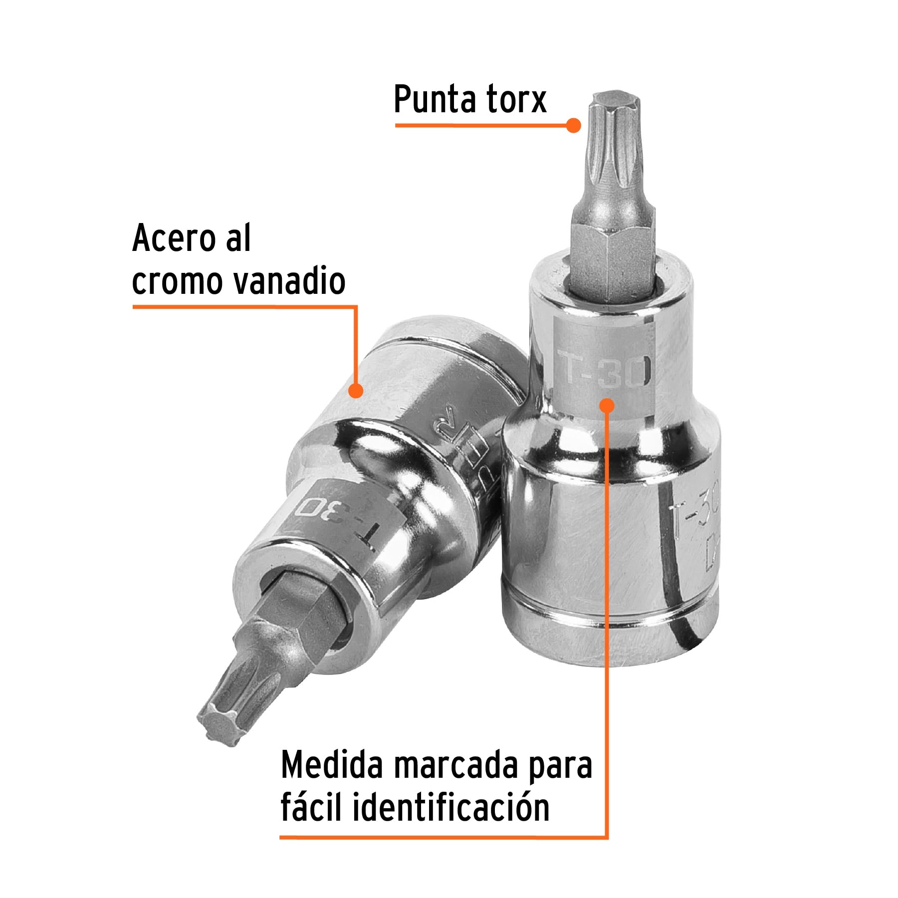 Dado punta torx, cuadro 1/2", t-30