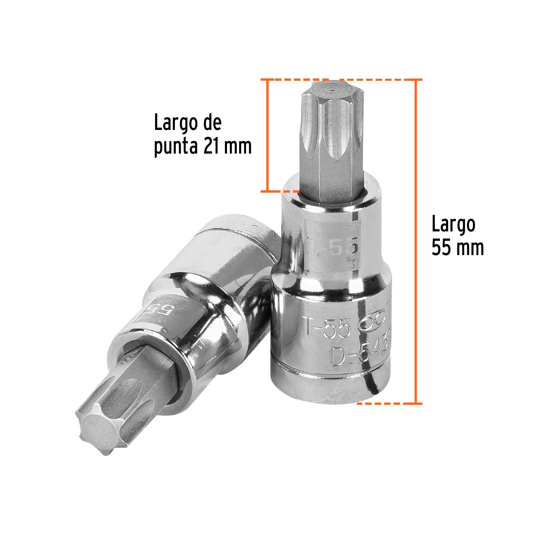 Dado punta torx, cuadro 1/2", t-55