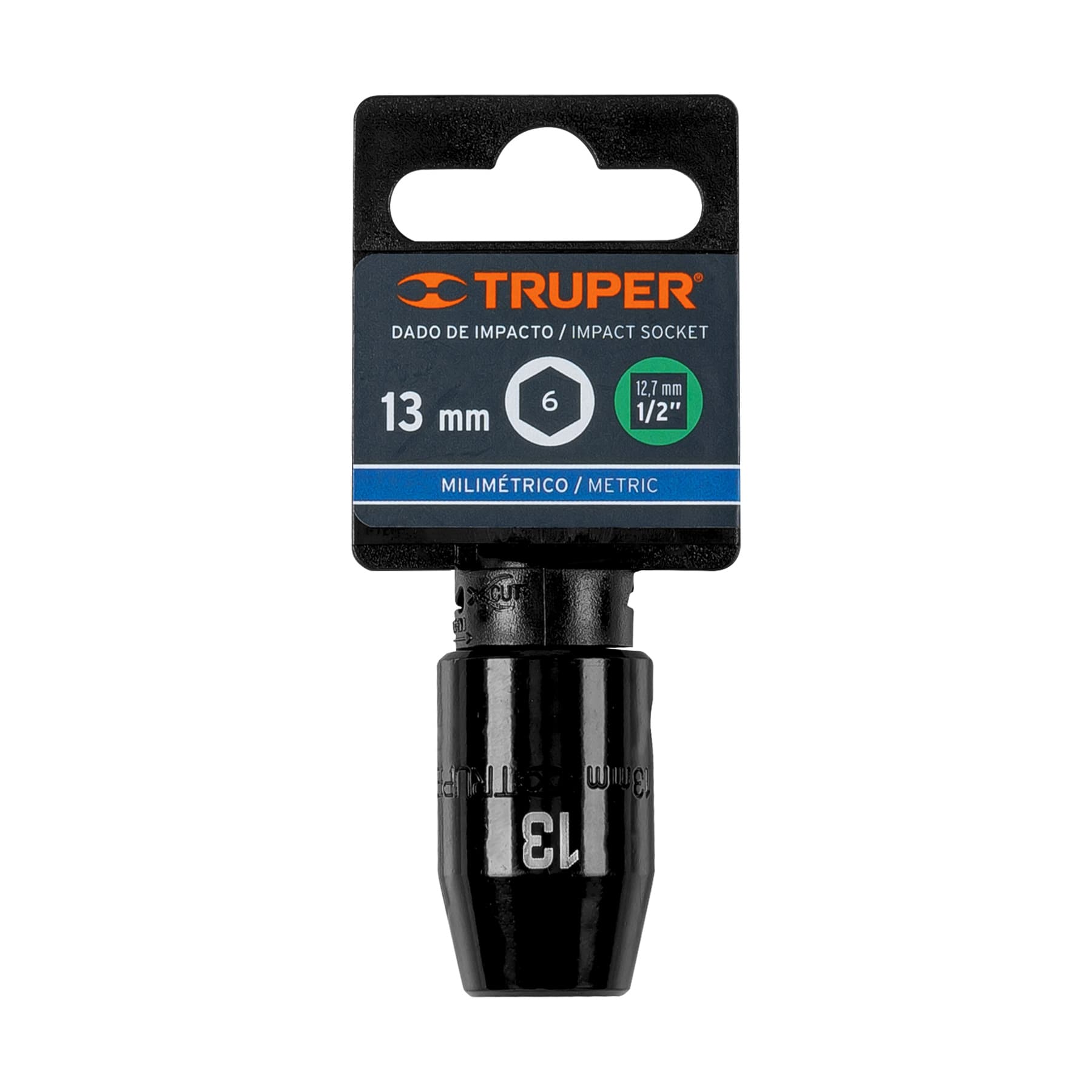Dado de impacto, 6 puntas, cuadro 1/2" de 13mm