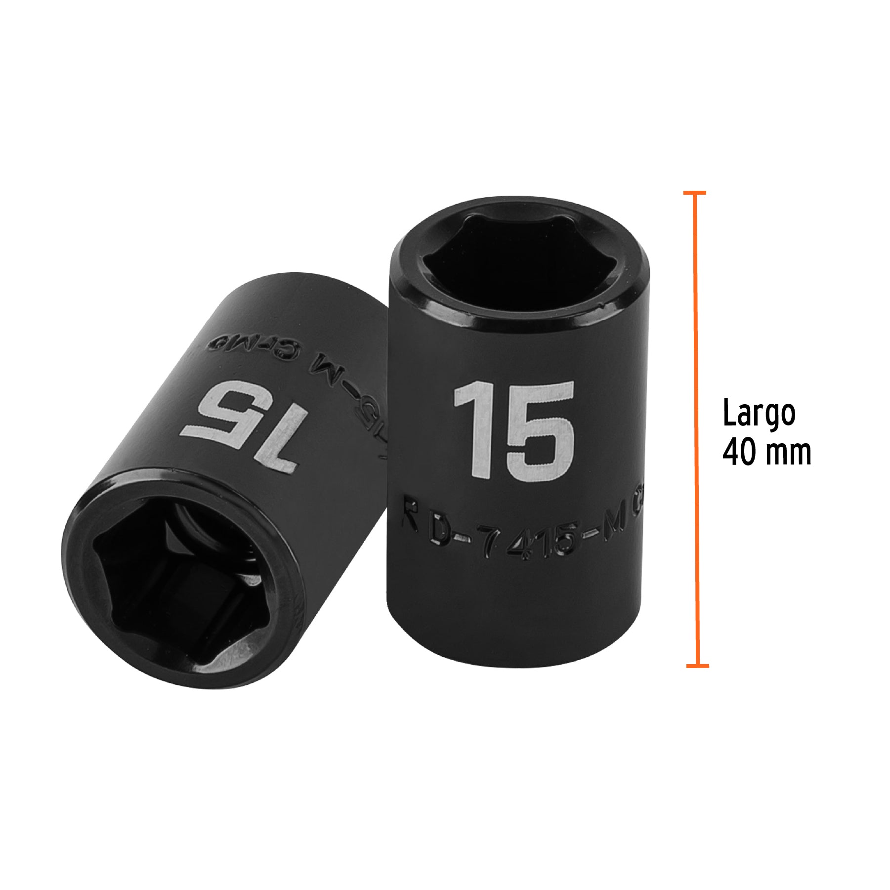 Dado de impacto, 6 puntas, cuadro 1/2" de 15mm