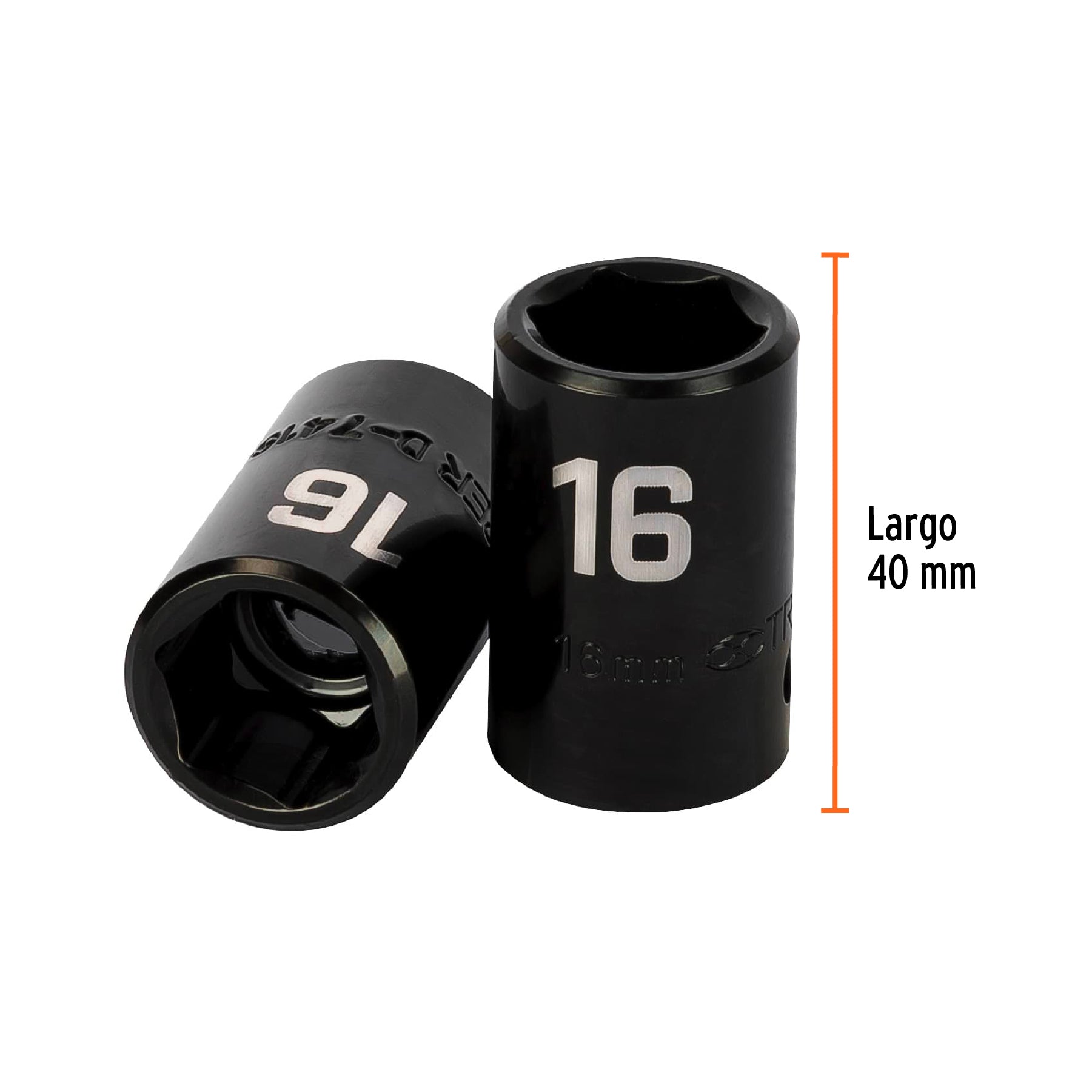 Dado de impacto, 6 puntas, cuadro 1/2" de 16mm