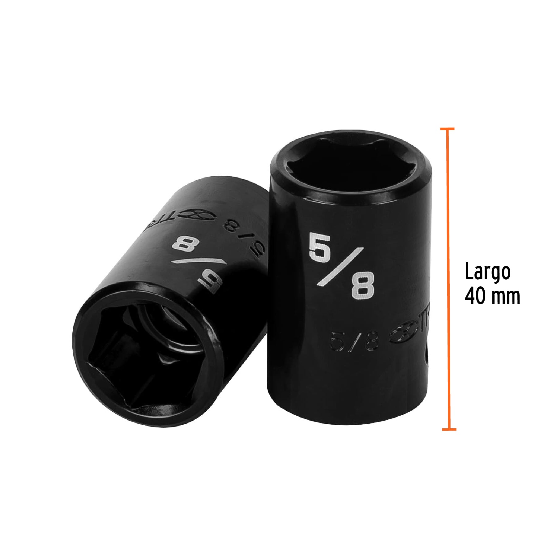 Dado de impacto, 6 puntas, cuadro 1/2" de 5/8"