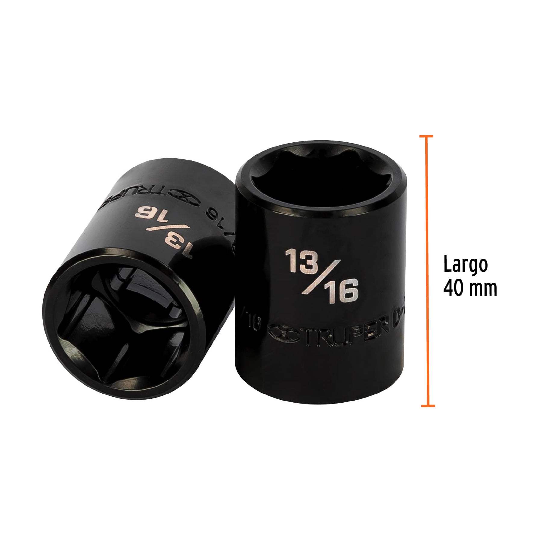 Dado de impacto, 6 puntas, cuadro 1/2" de 13/16"