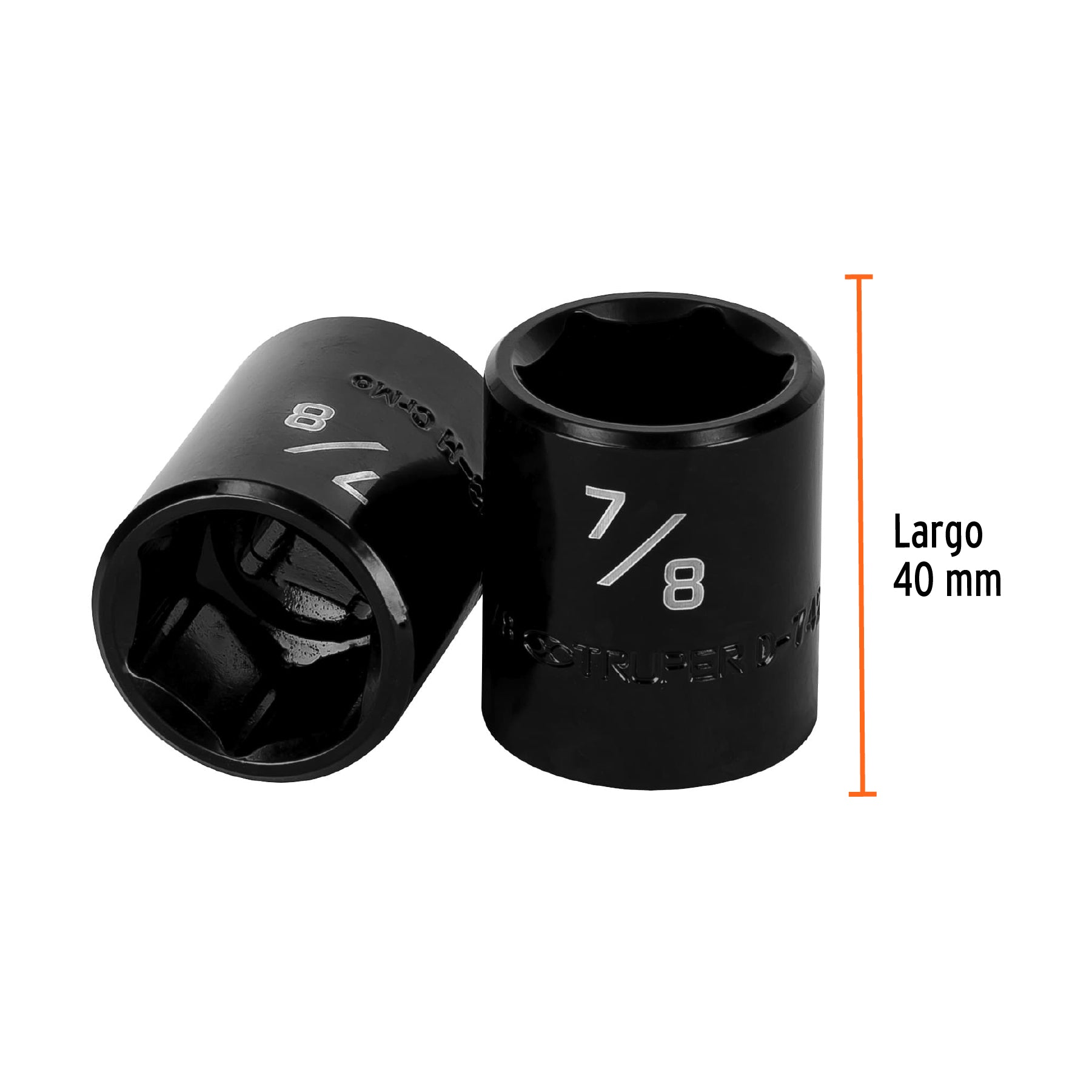 Dado de impacto, 6 puntas, cuadro 1/2" de 7/8"