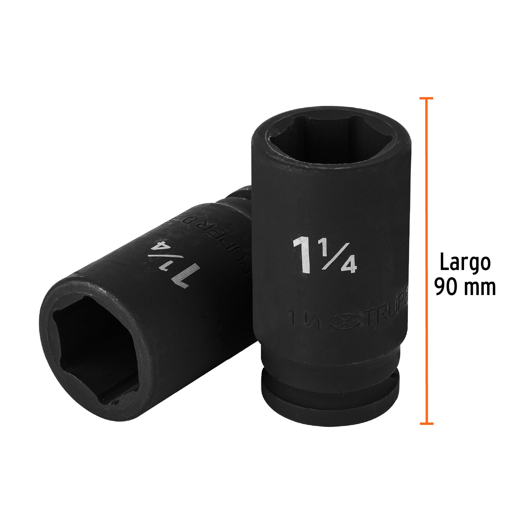Dado impacto, largo, 6 puntas, cuadro 3/4" de 1-1/4"