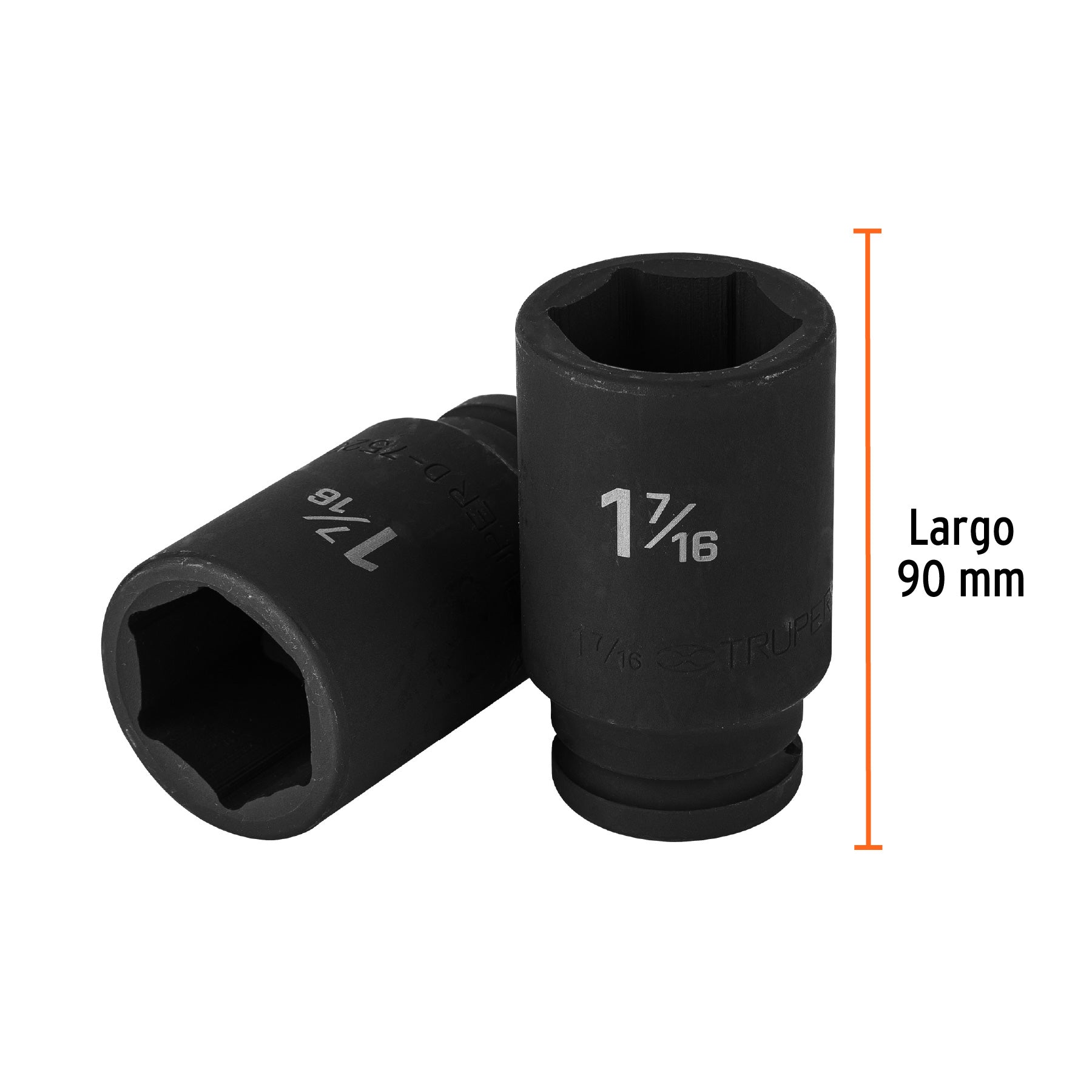 Dado impacto, largo, 6 puntas, cuadro 3/4" de 1-7/16"