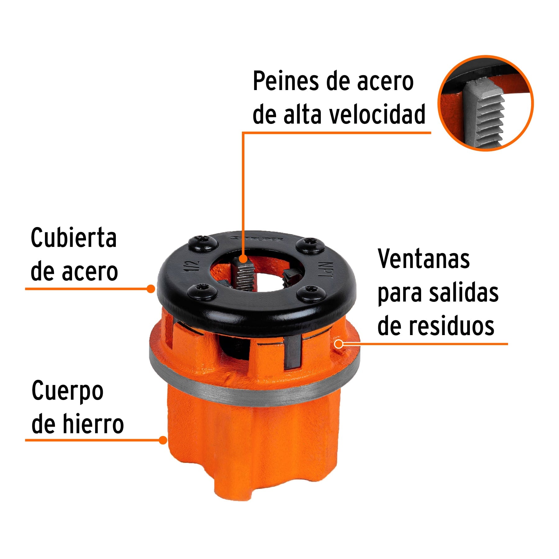 Dado de 1/2" para tarrajas