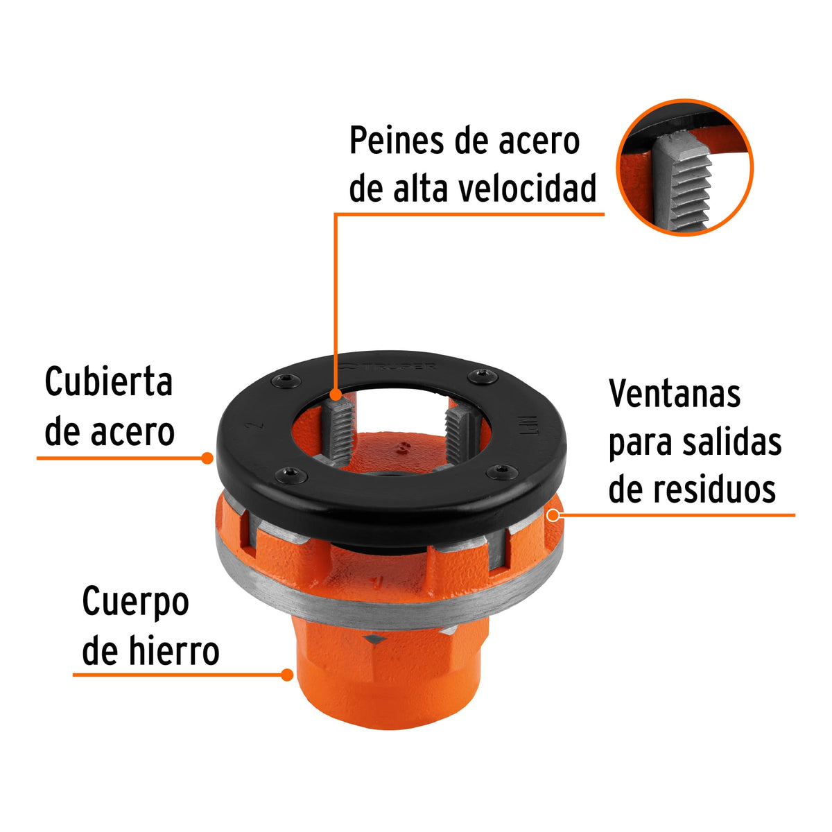 Dado de 2" para tarrajas