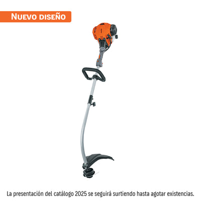 Desbrozadora a gasolina, 30cc, 17" de corte, curva