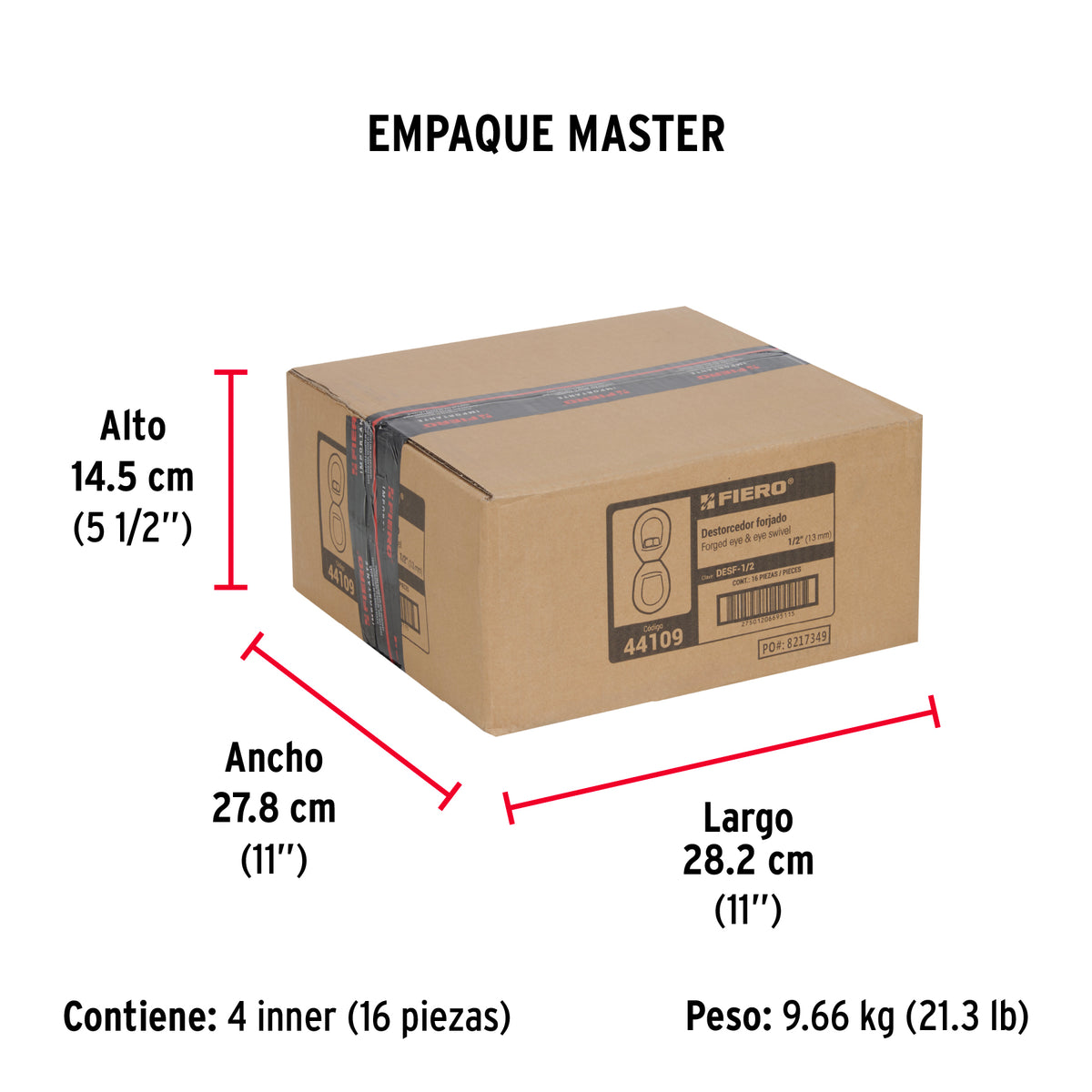 Destorcedor forjado de 1/2"