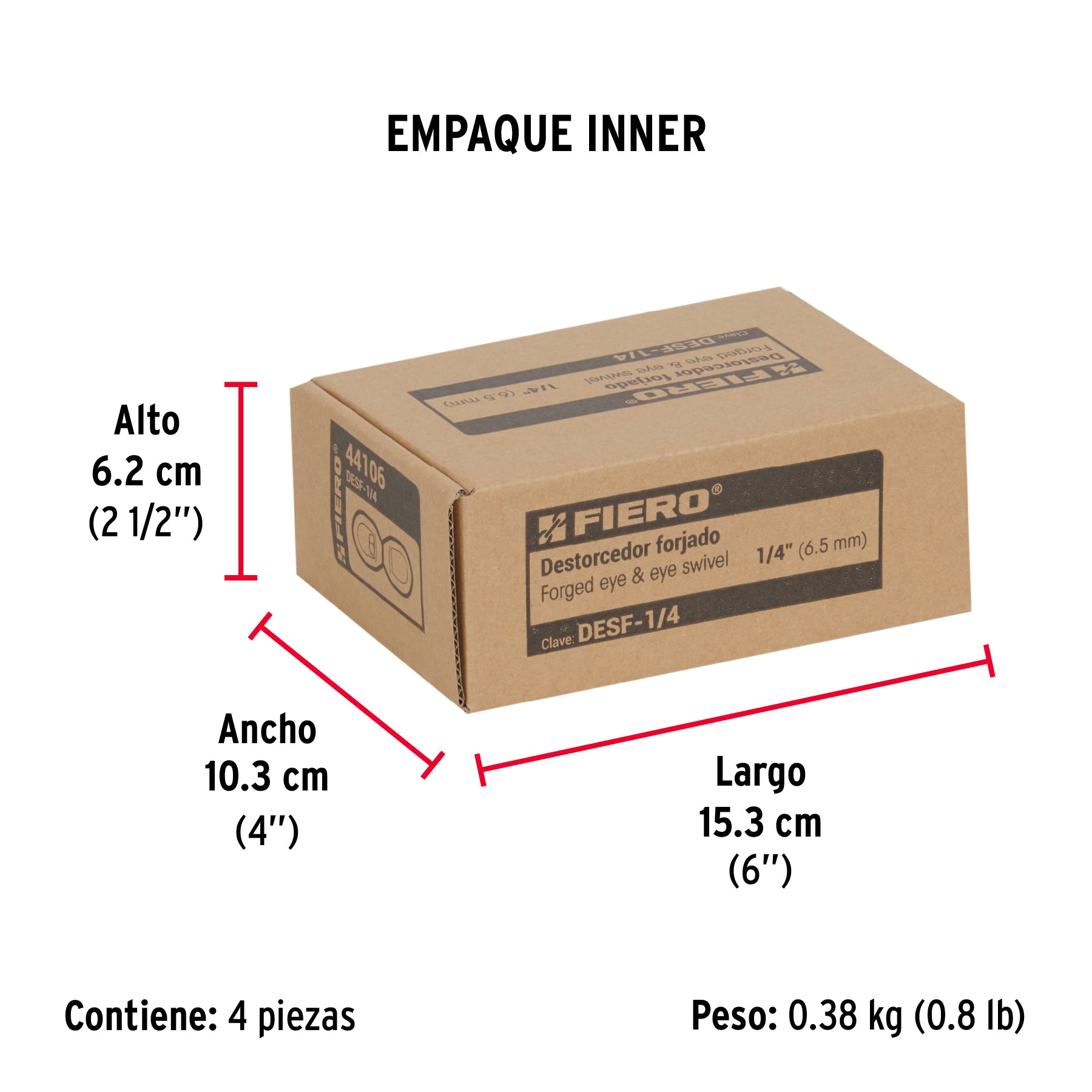 Destorcedor forjado de 1/4"