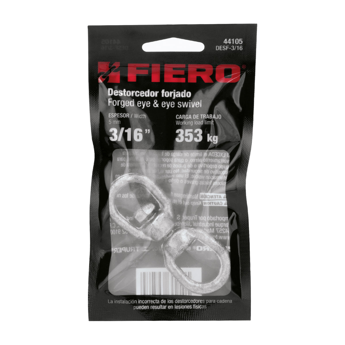 Destorcedor forjado de 3/16"