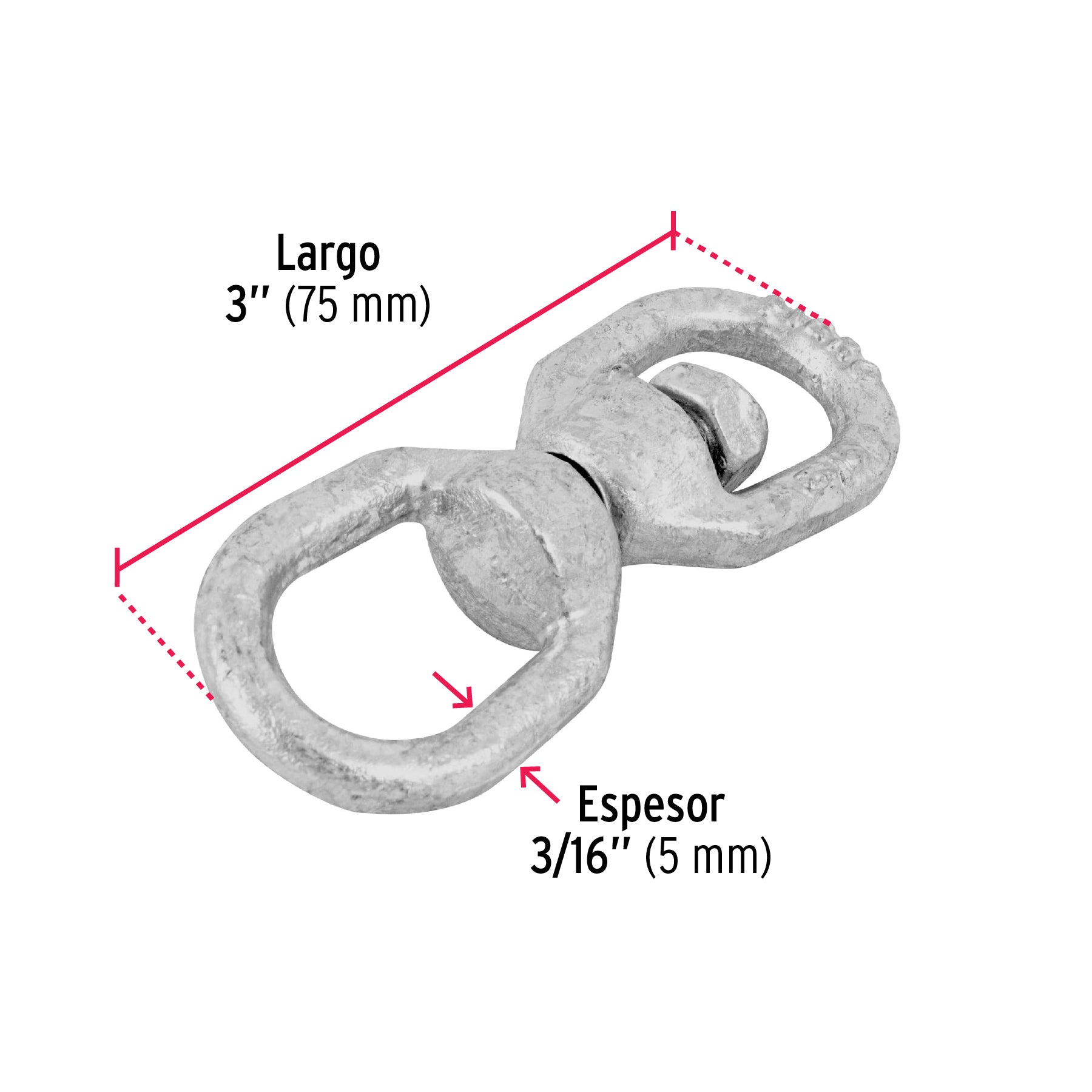 Destorcedor forjado de 3/16"
