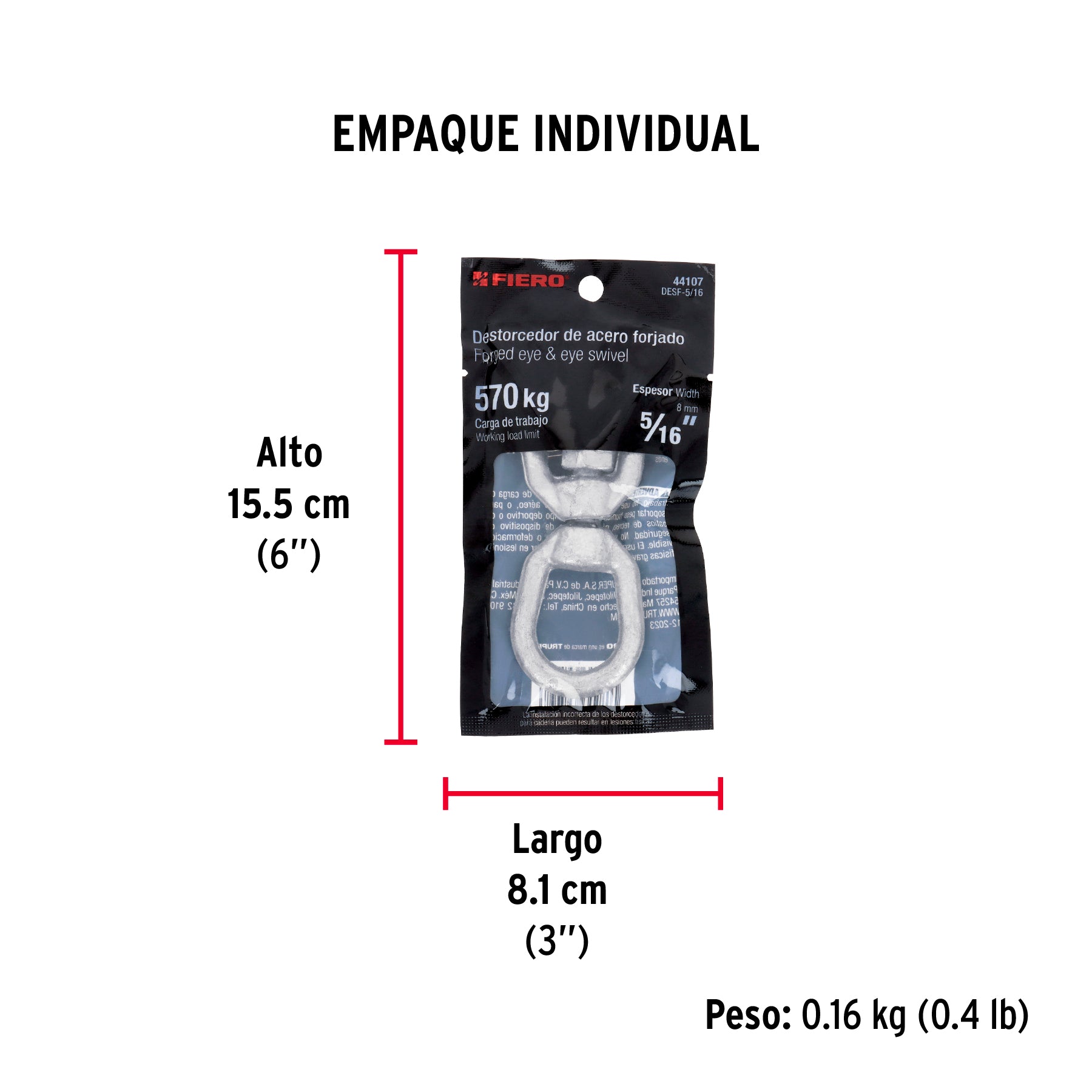 Destorcedor forjado de 5/16"
