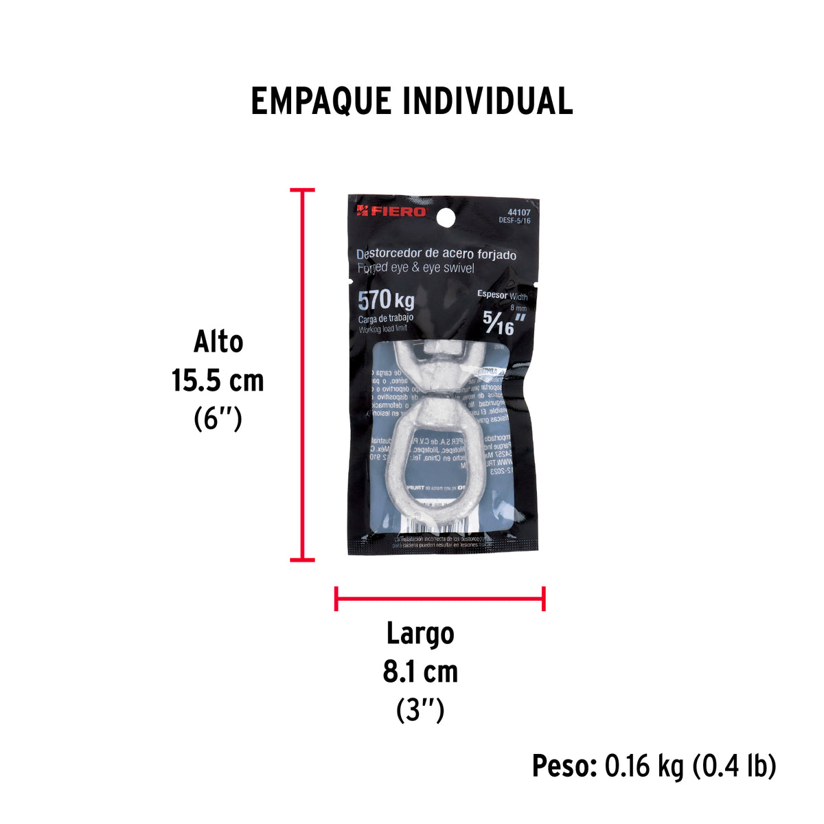 Destorcedor forjado de 5/16"