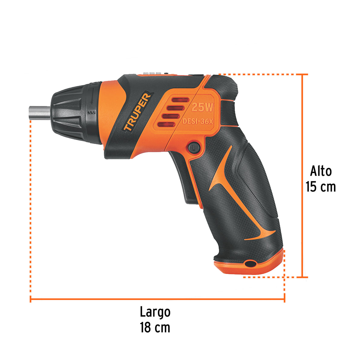 Destornillador profesional inalámbrico,dos posiciones,3.6V