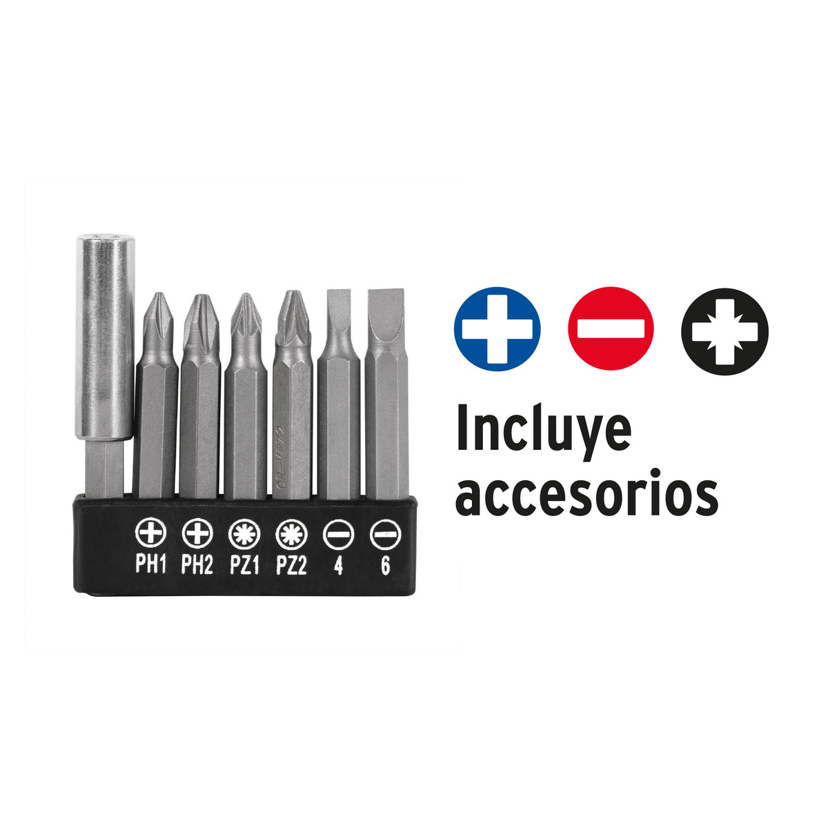 Destornillador inalámbrico, batería Ión Litio 3.6 V