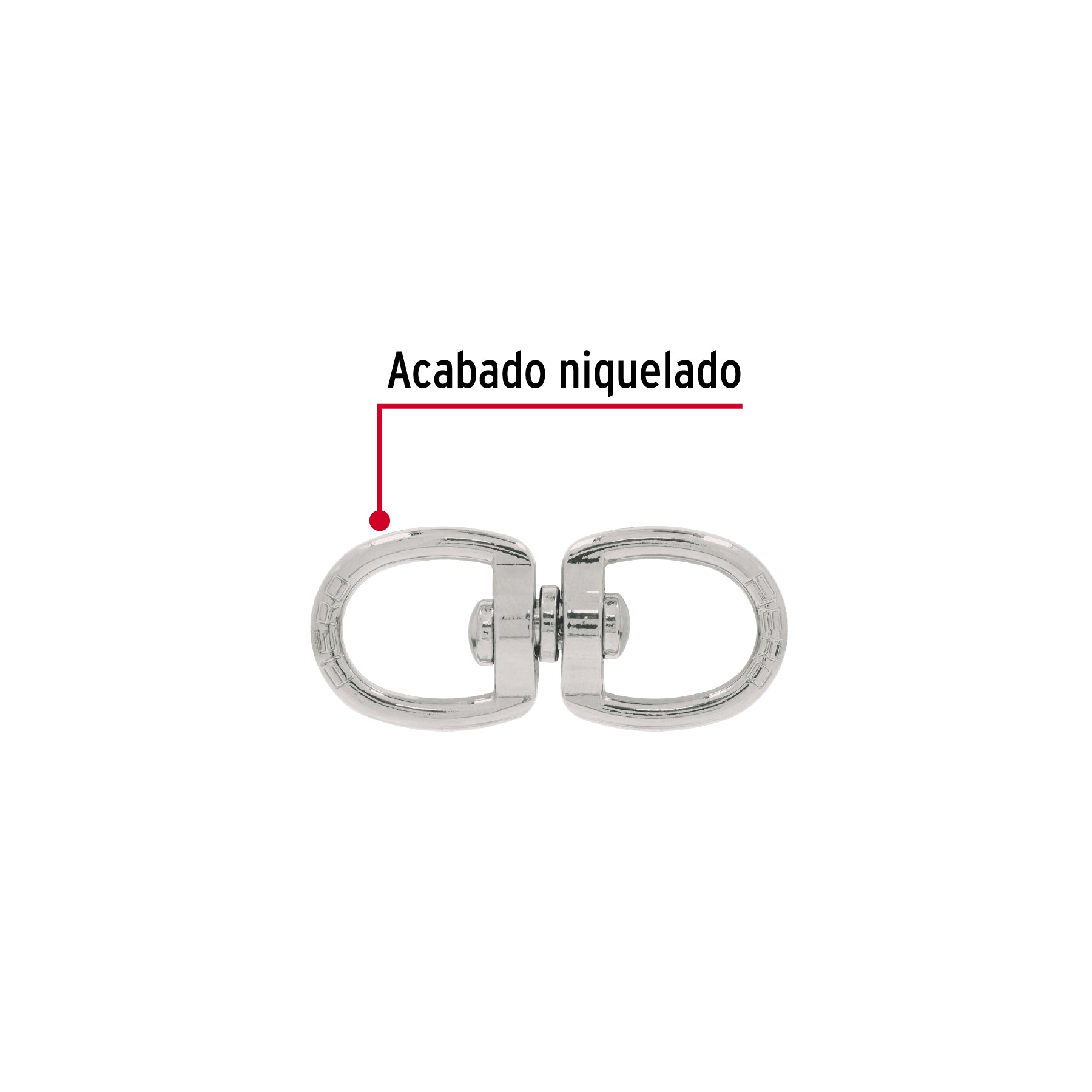 Destorcedor de zinc, para cable de 1/4"