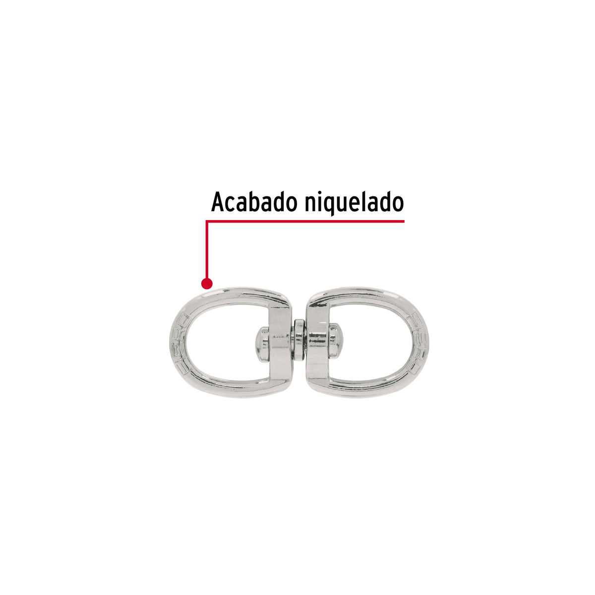 Destorcedor de zinc, para cable de 1/4"