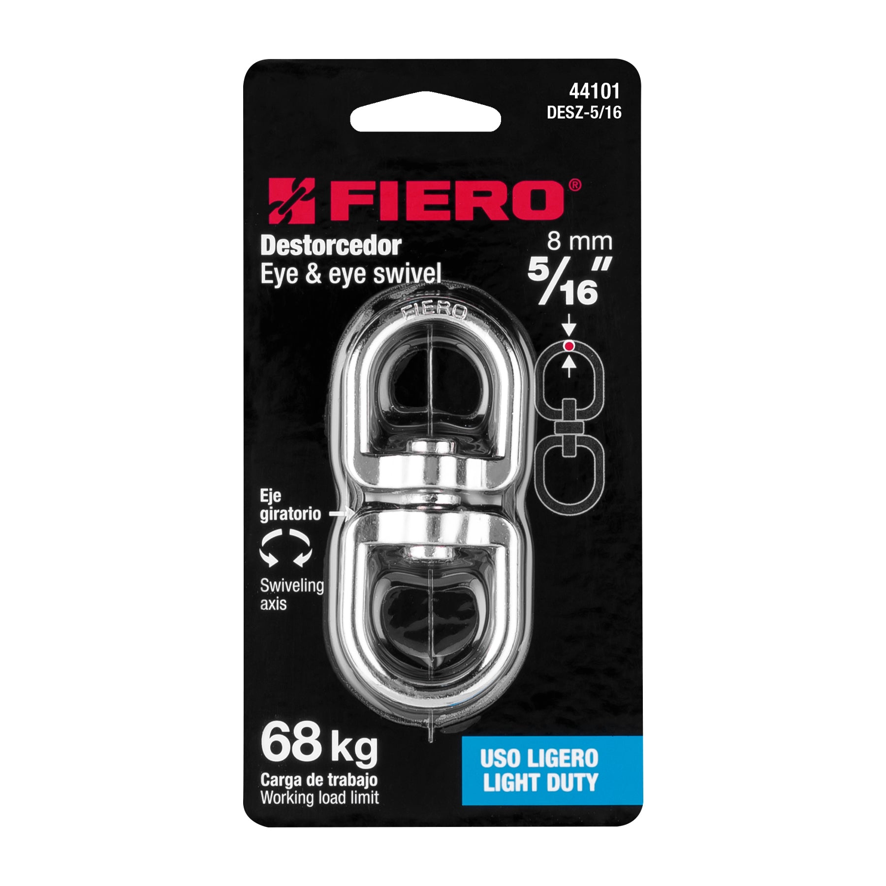 Destorcedor de zinc, para cable de 5/16"