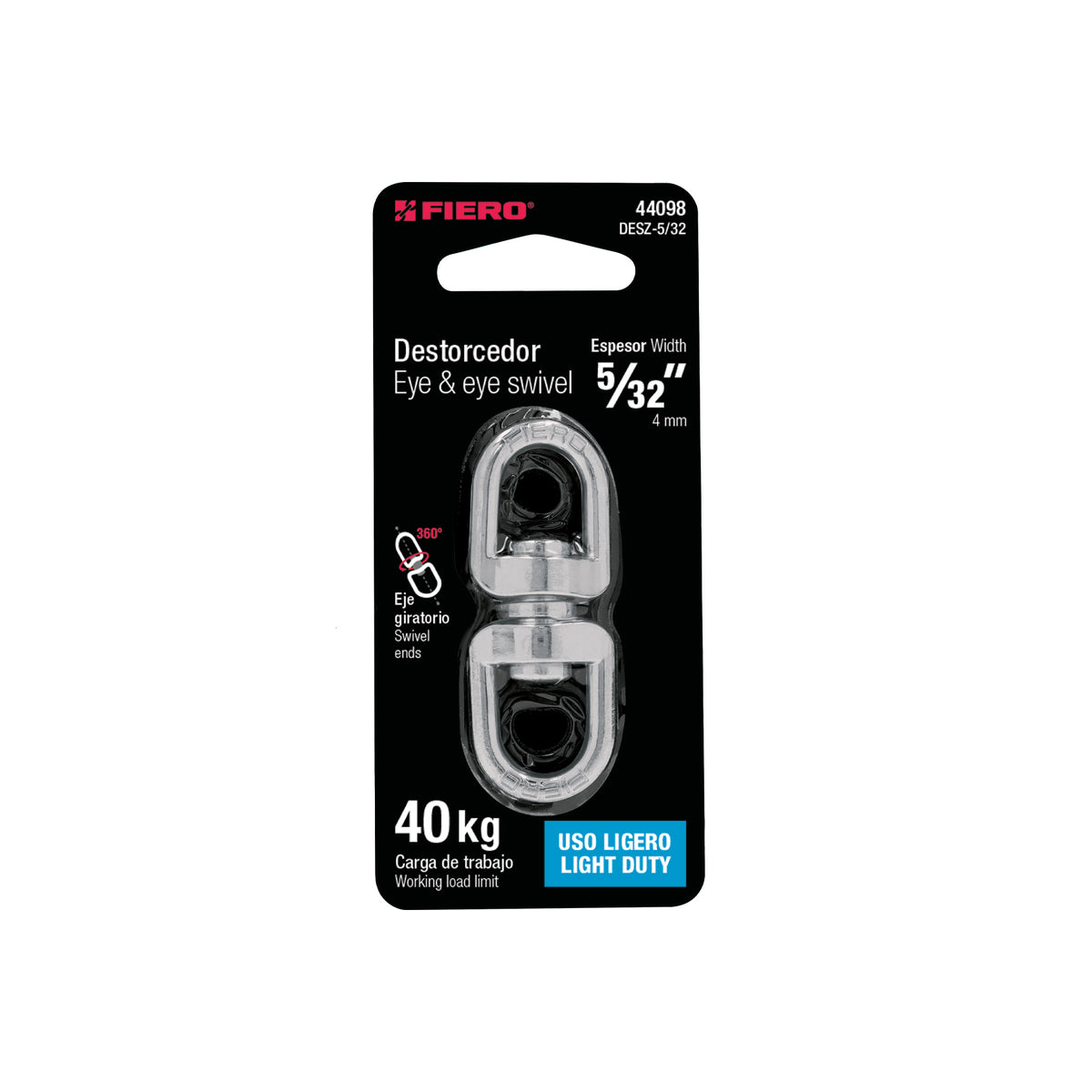 Destorcedor de zinc, para cable de 5/32"