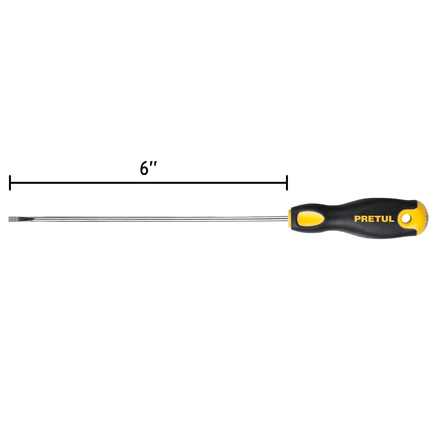 Desarmador cabinet, 1/8 x 6", mango comfort grip, pretul