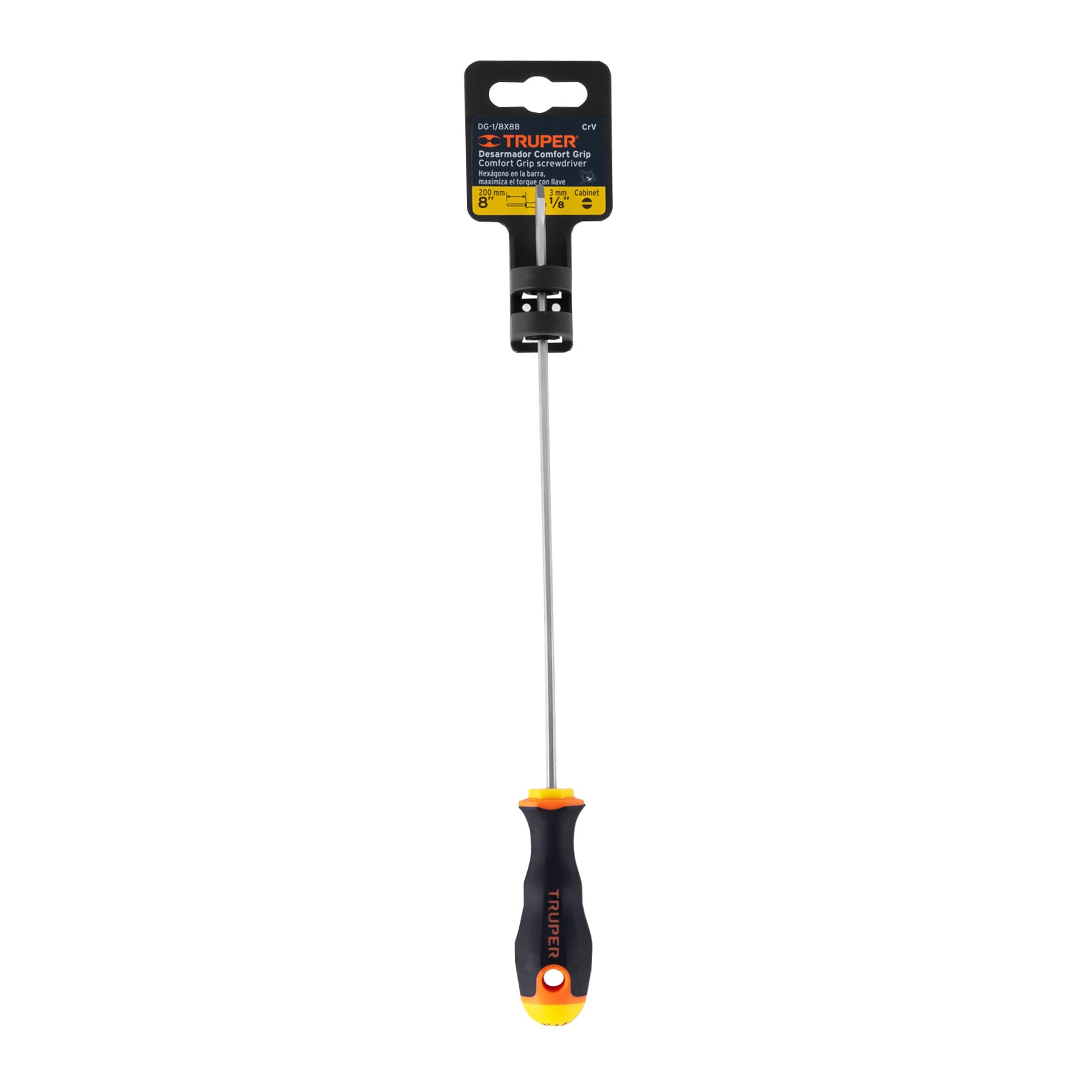 Desarmador cabinet 1/8x8" mango comfort grip