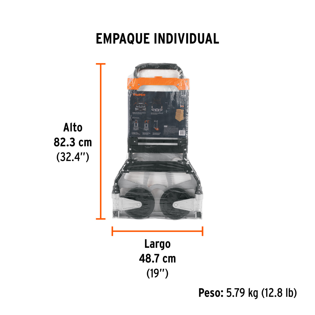 Diablo de carga, plegable, 120 kg, Truper