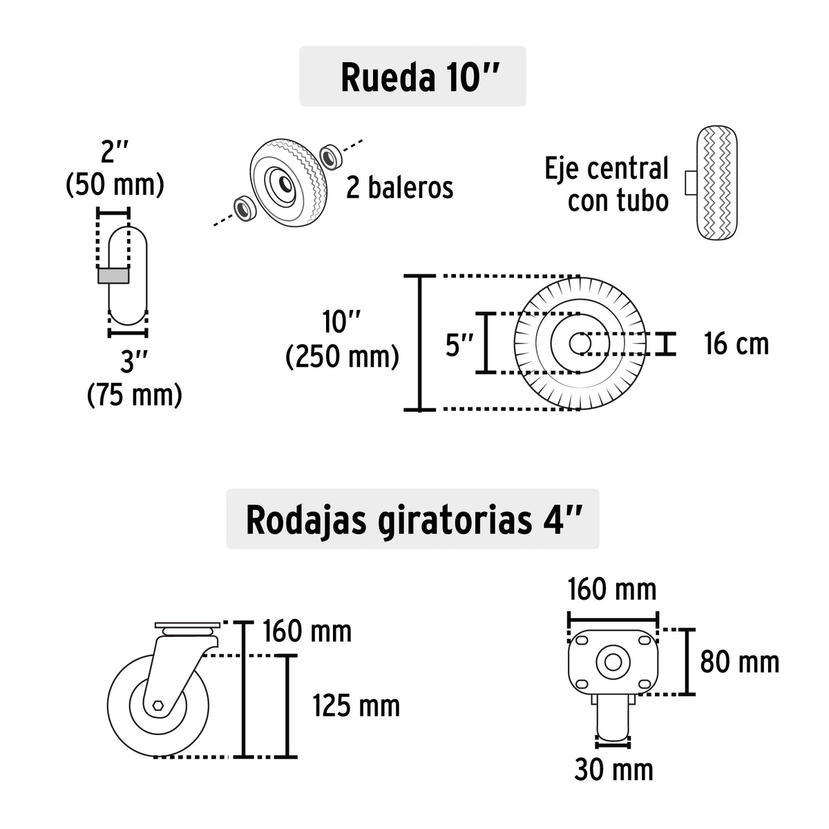 Diablo de carga convertible 3 en 1, 270Kg, Pretul