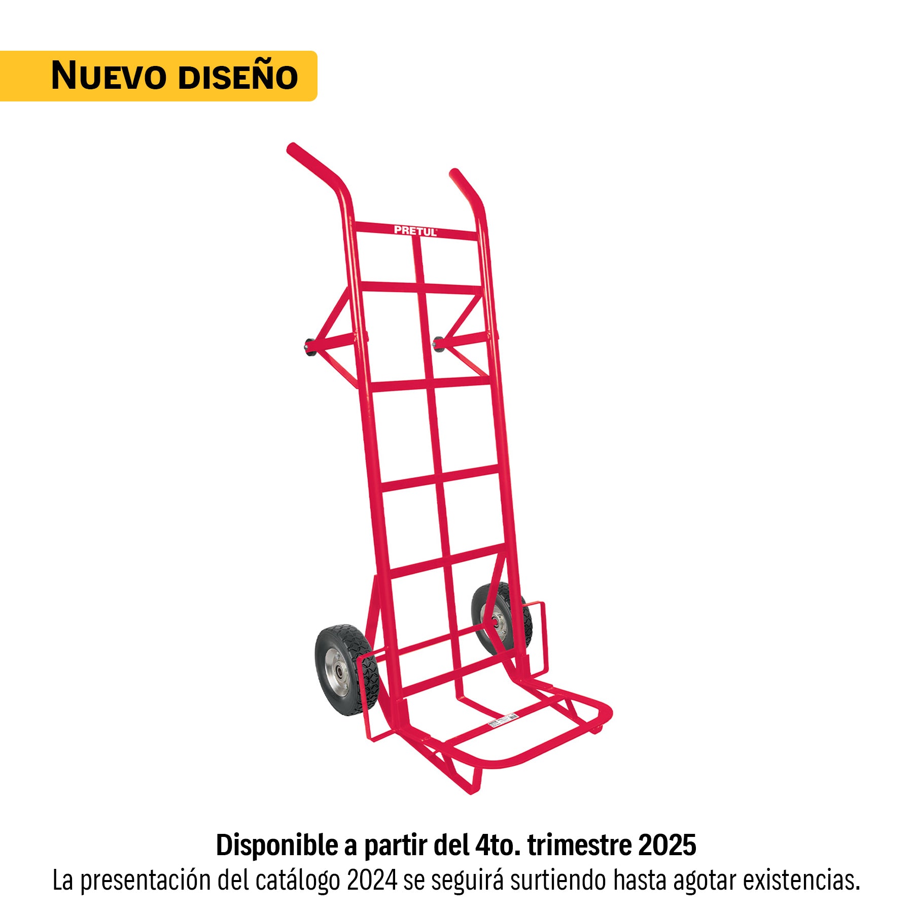 Diablo de carga de 450 kg, ruedas sólidas, doble balero