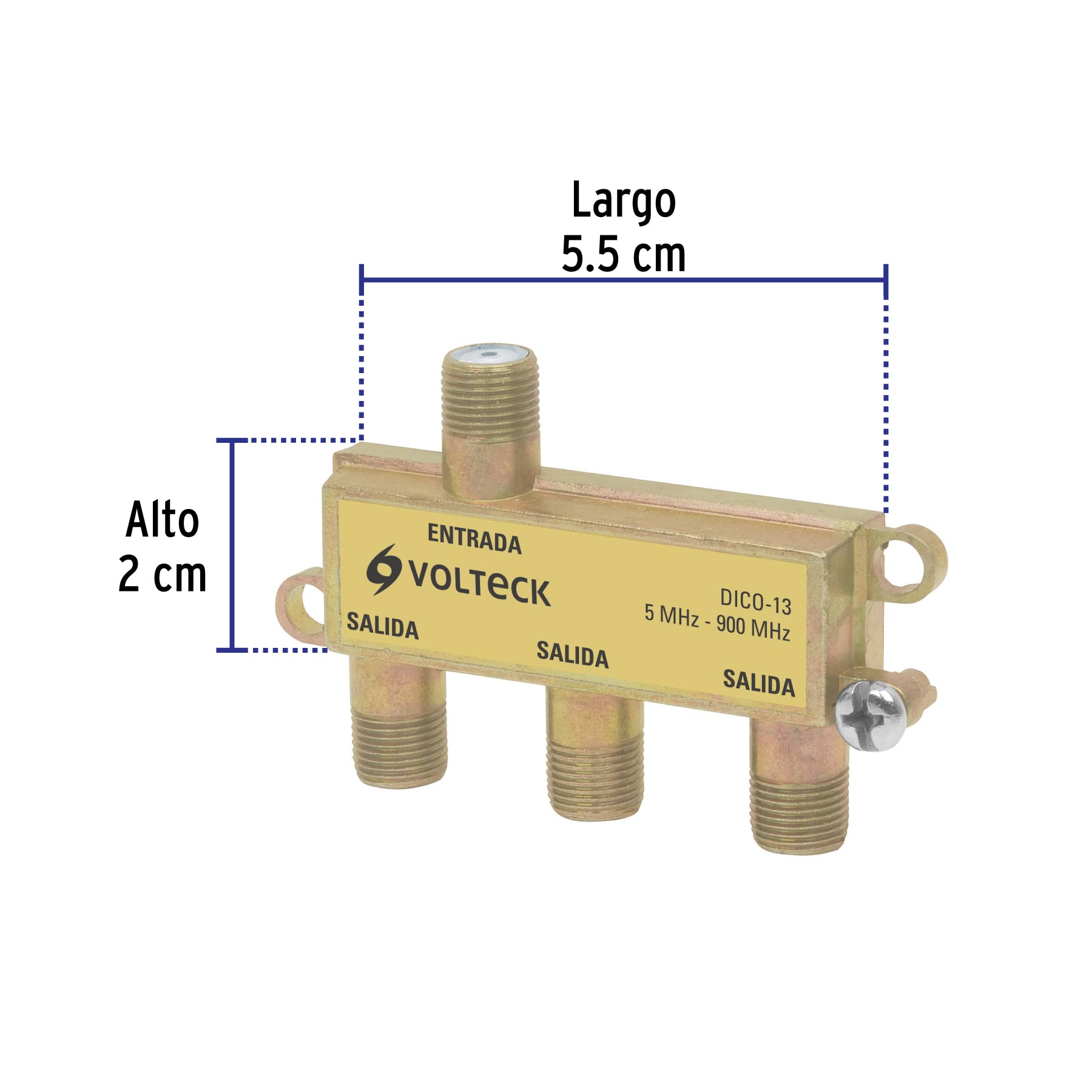 Divisor coaxial de 1 entrada y 3 salidas