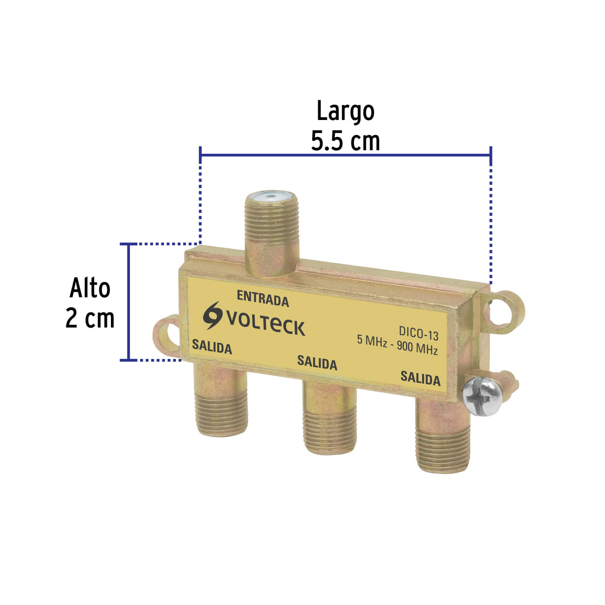 Divisor coaxial de 1 entrada y 3 salidas