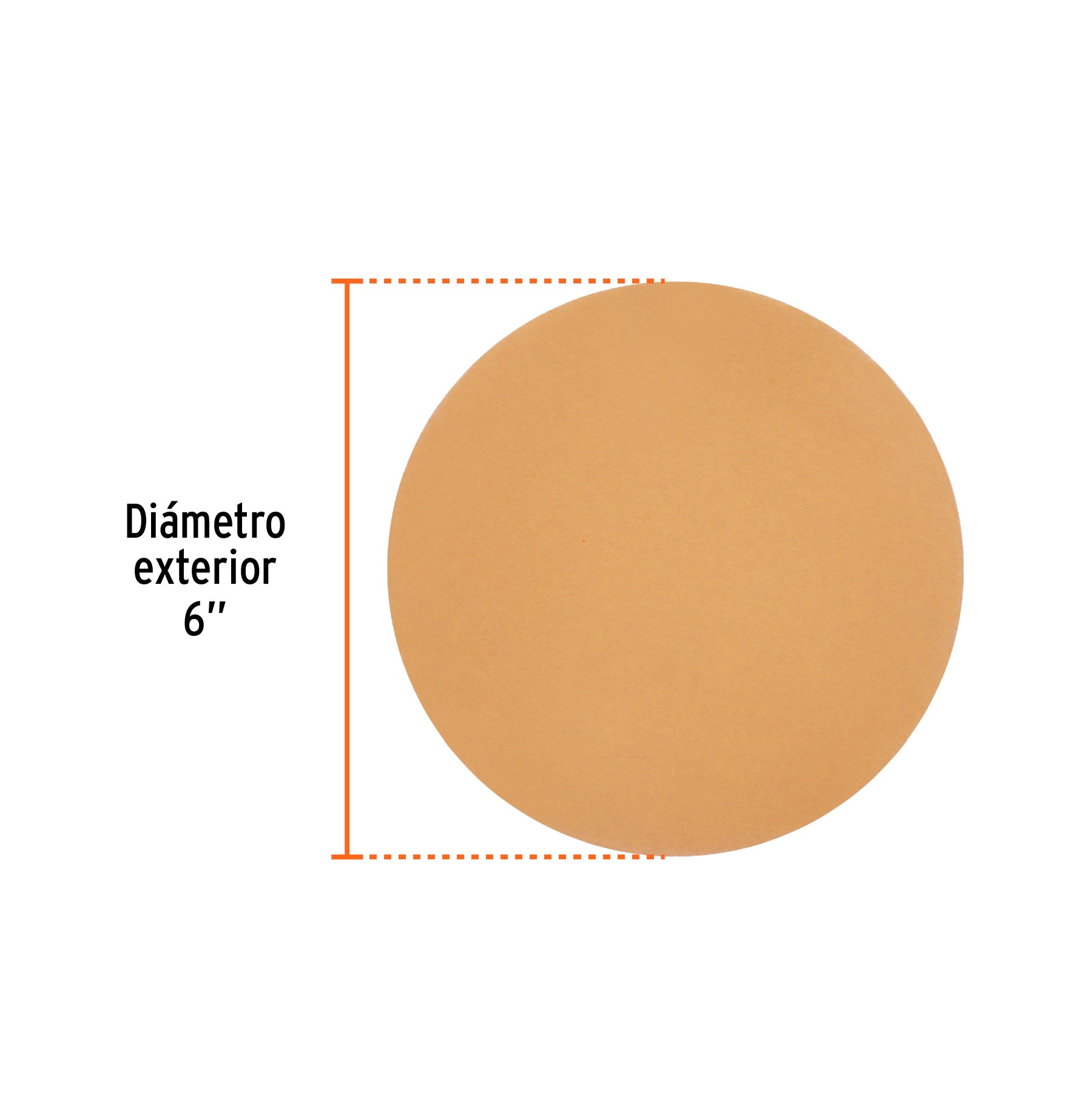Caja 5 discos de lija p/madera 6' grano 400, velcro, s/perf.