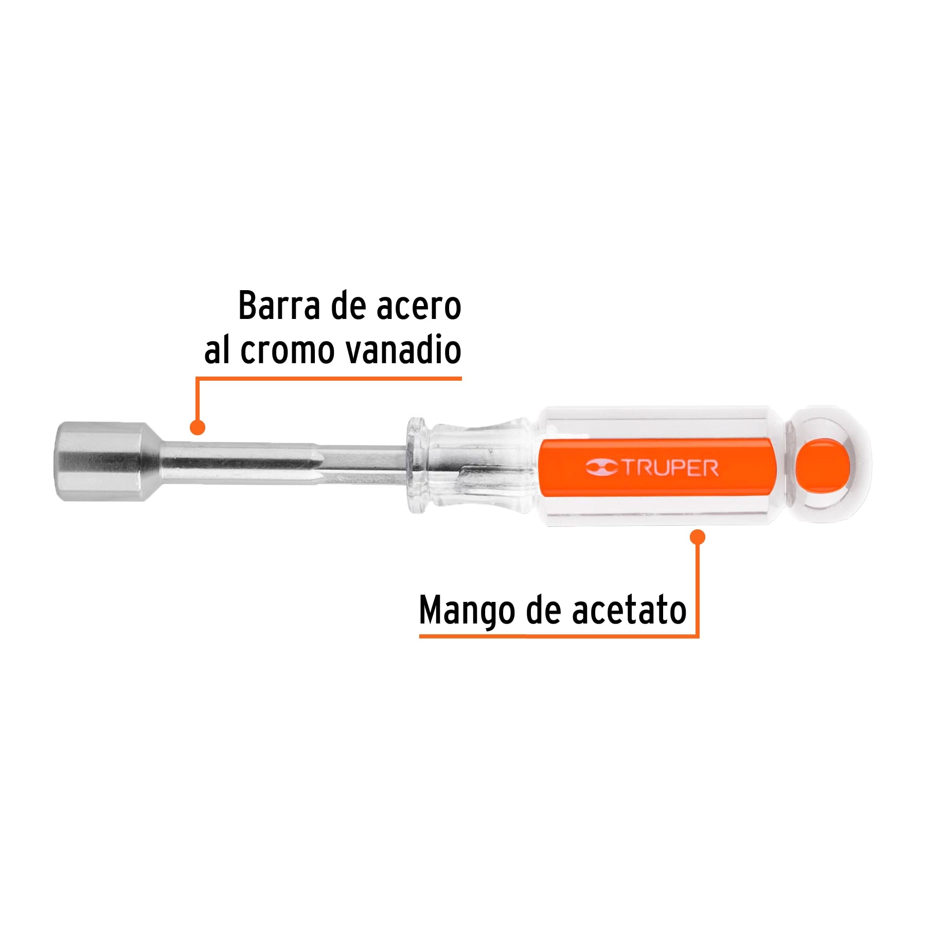 Desarmador de caja 1/2" mango de acetato