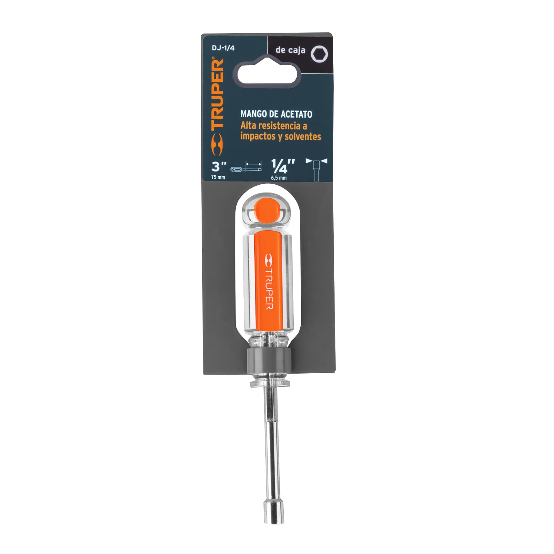 Desarmador de caja 1/4" mango de acetato