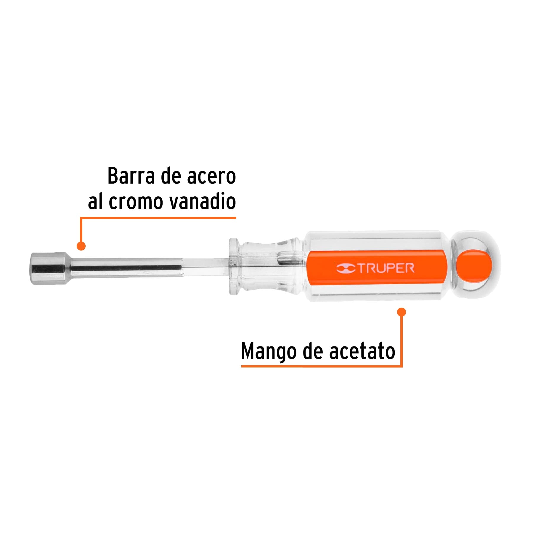 Desarmador de caja 5/16" mango de acetato
