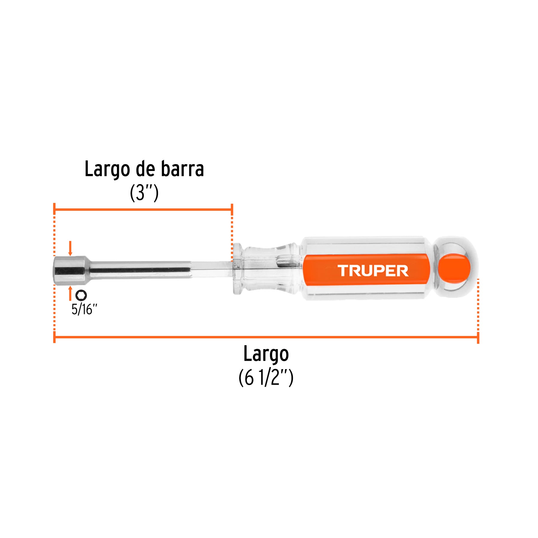 Desarmador de caja 5/16" mango de acetato