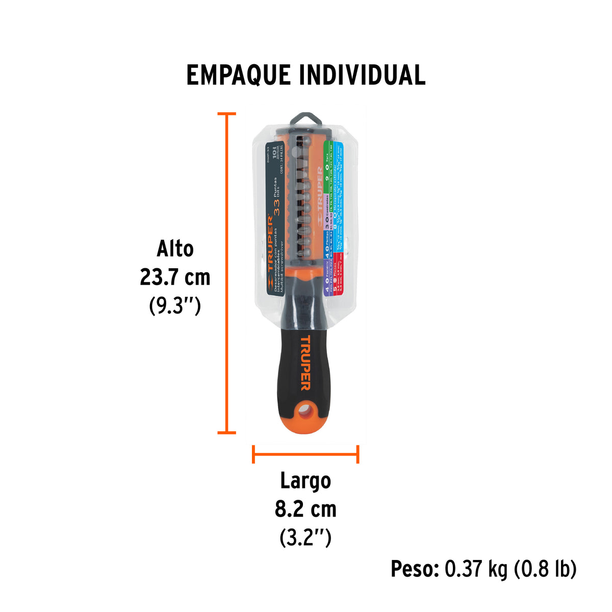 Desarmador multipunta, con 33 puntas