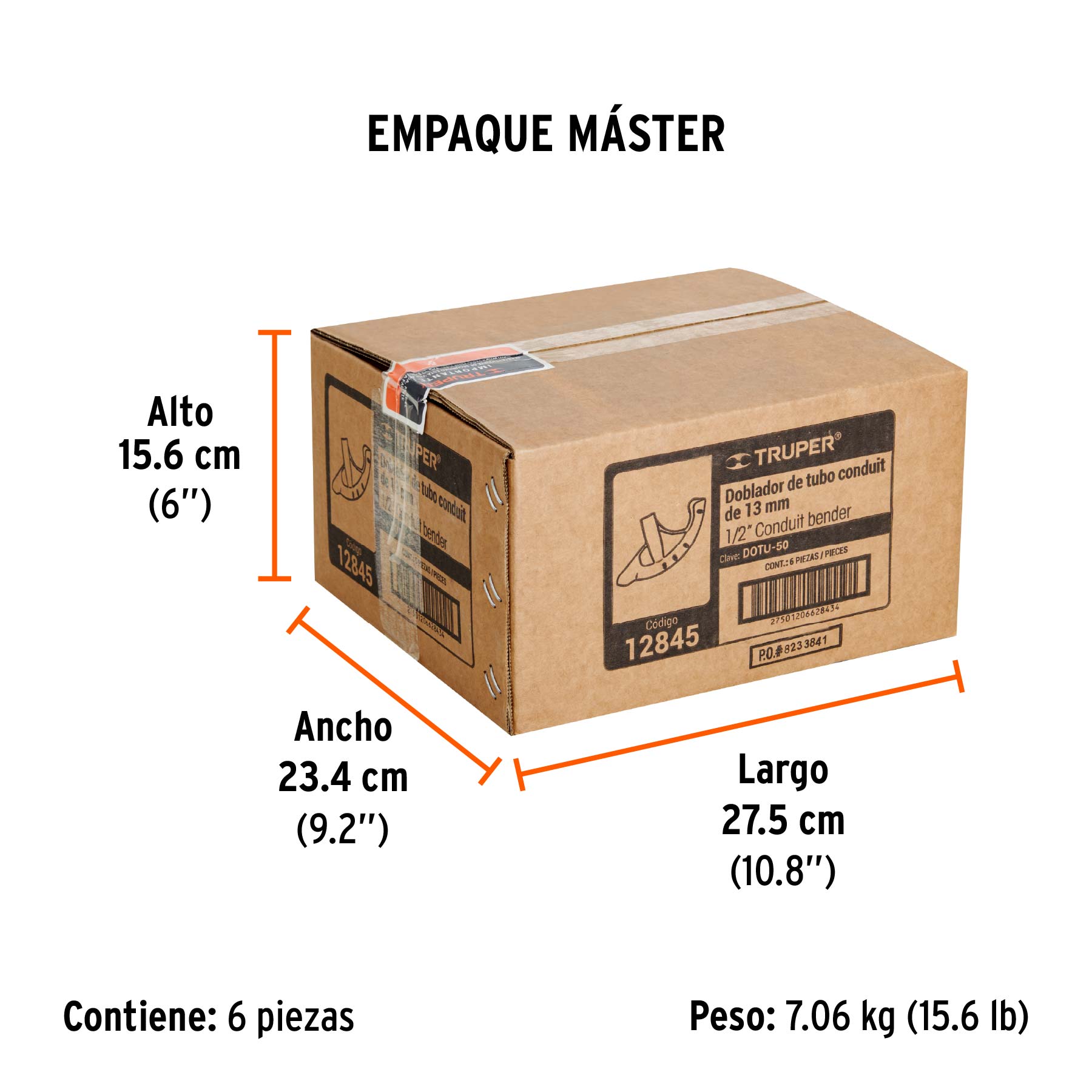 Doblador de tubo conduit, hasta 1/2"