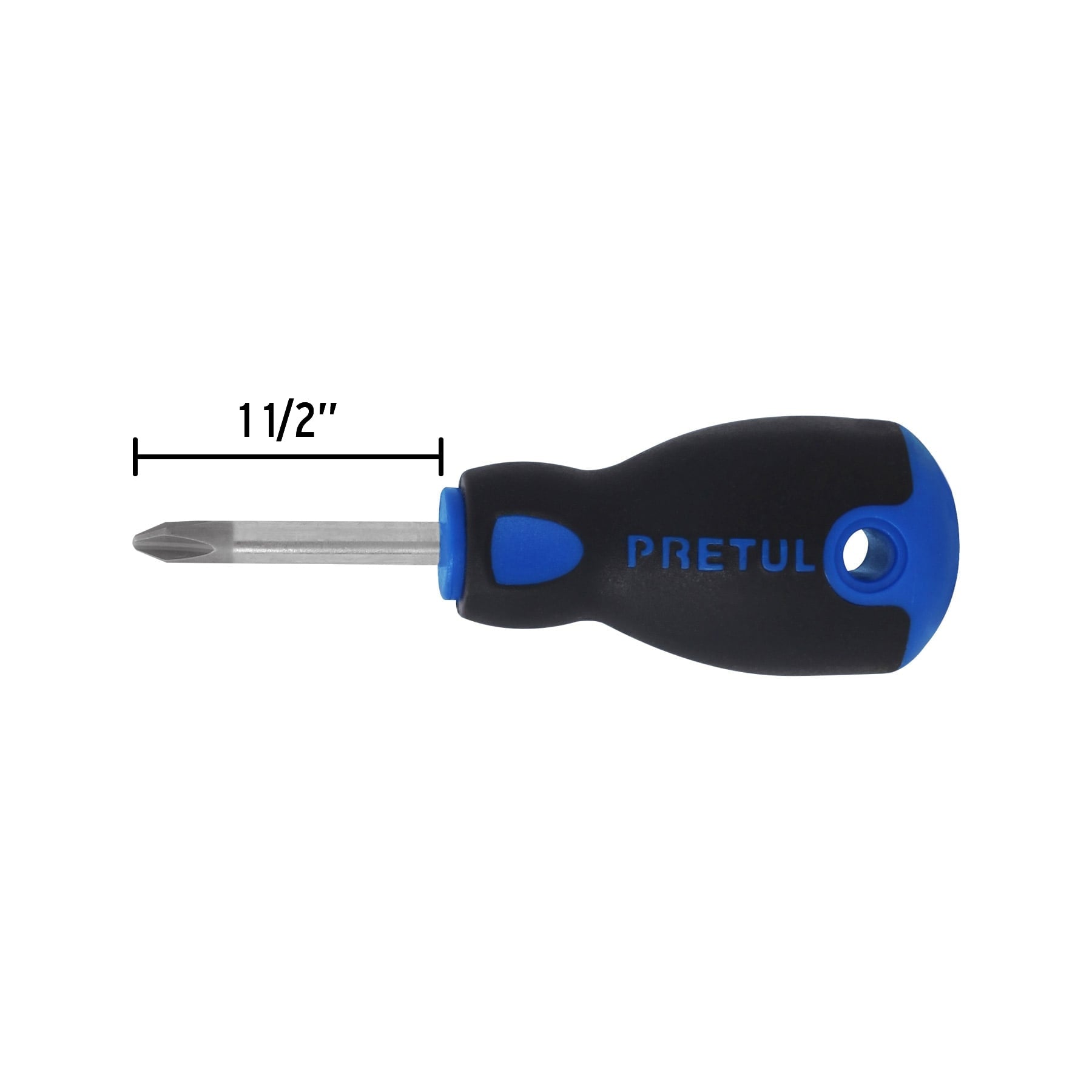 Desarmador phillips, 1/4x1-1/2", mango bicolor, pretul