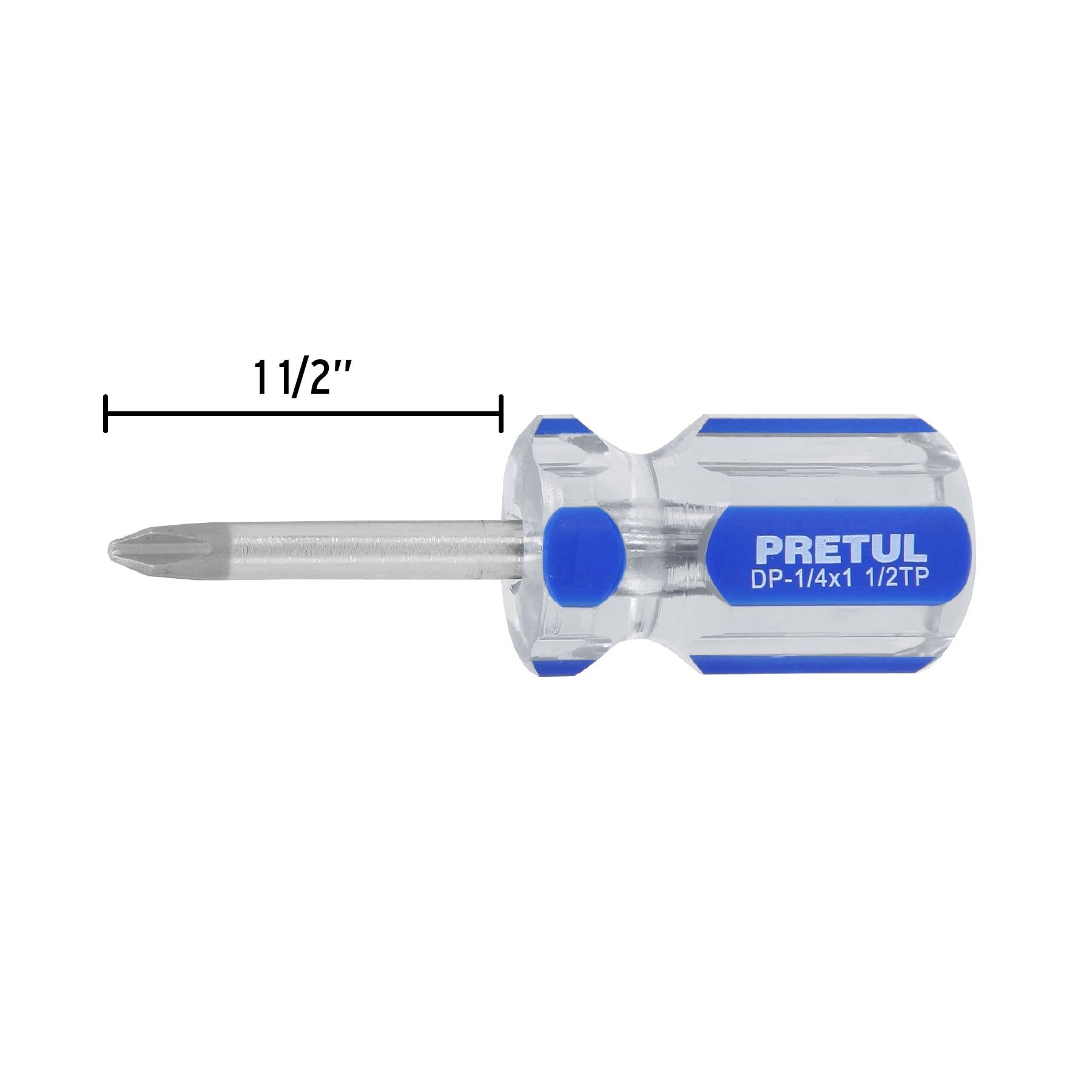 Desarmador punta phillips, 1/4 x 1-1/2", mango pvc, pretul