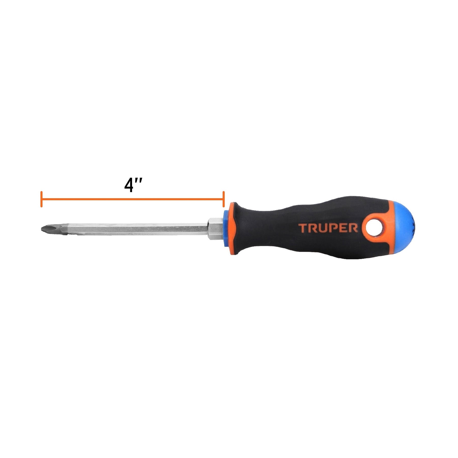 Desarmador punta phillips # 2, mango comfort grip, 4"