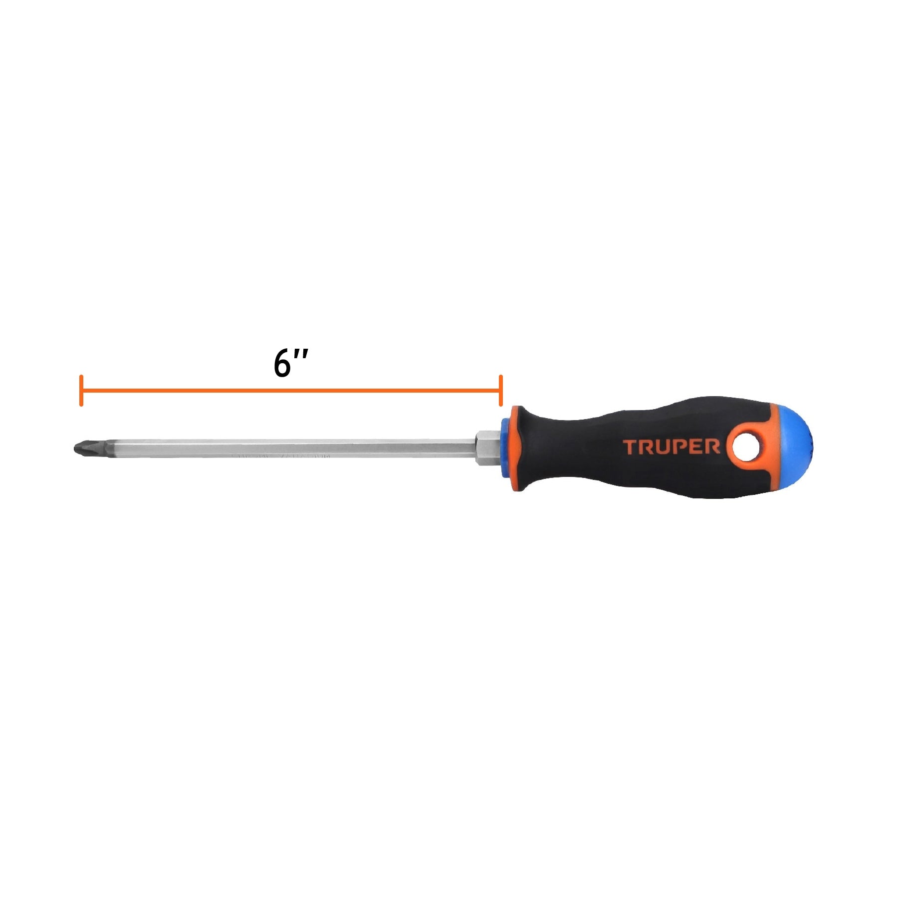 Desarmador punta phillips # 2, mango comfort grip, 6"