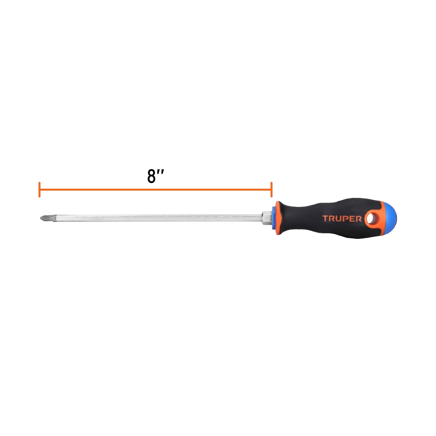 Desarmador punta phillips # 2, mango comfort grip, 8"