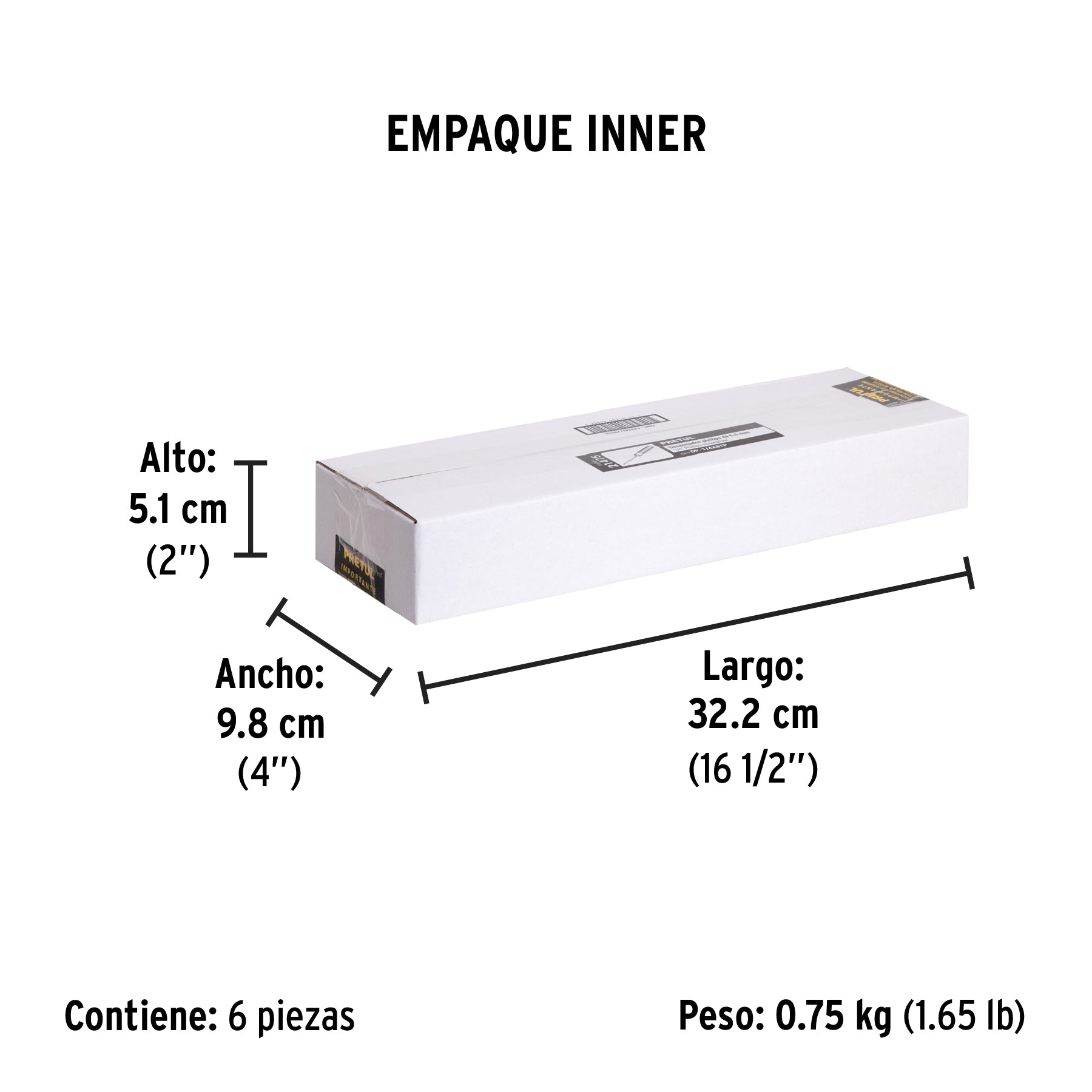 Desarmador punta phillips, 1/4 x 8", mango pvc, pretul
