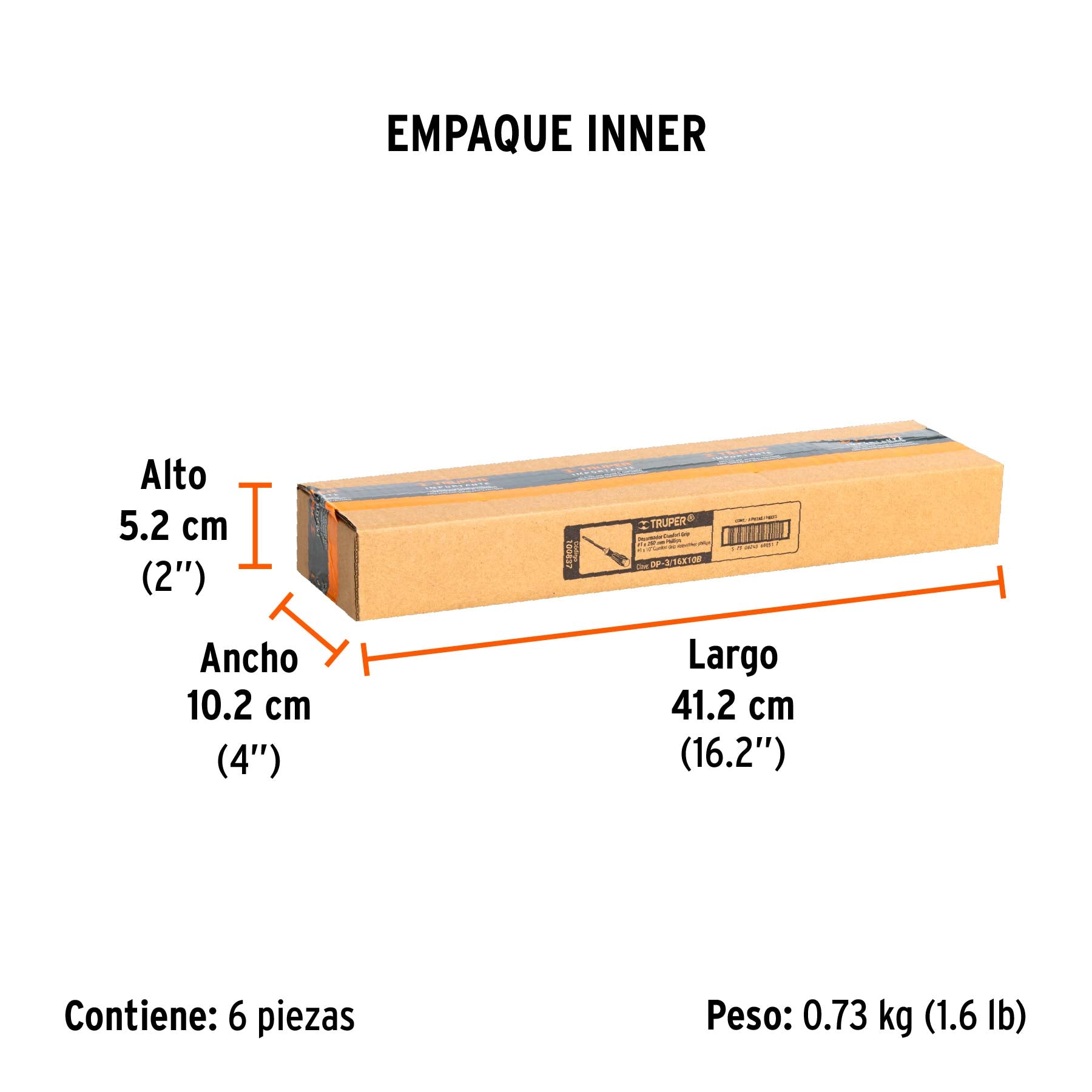 DESARMADOR DE CRUZ MANGO COMFORT GRIP 3/16"X10"